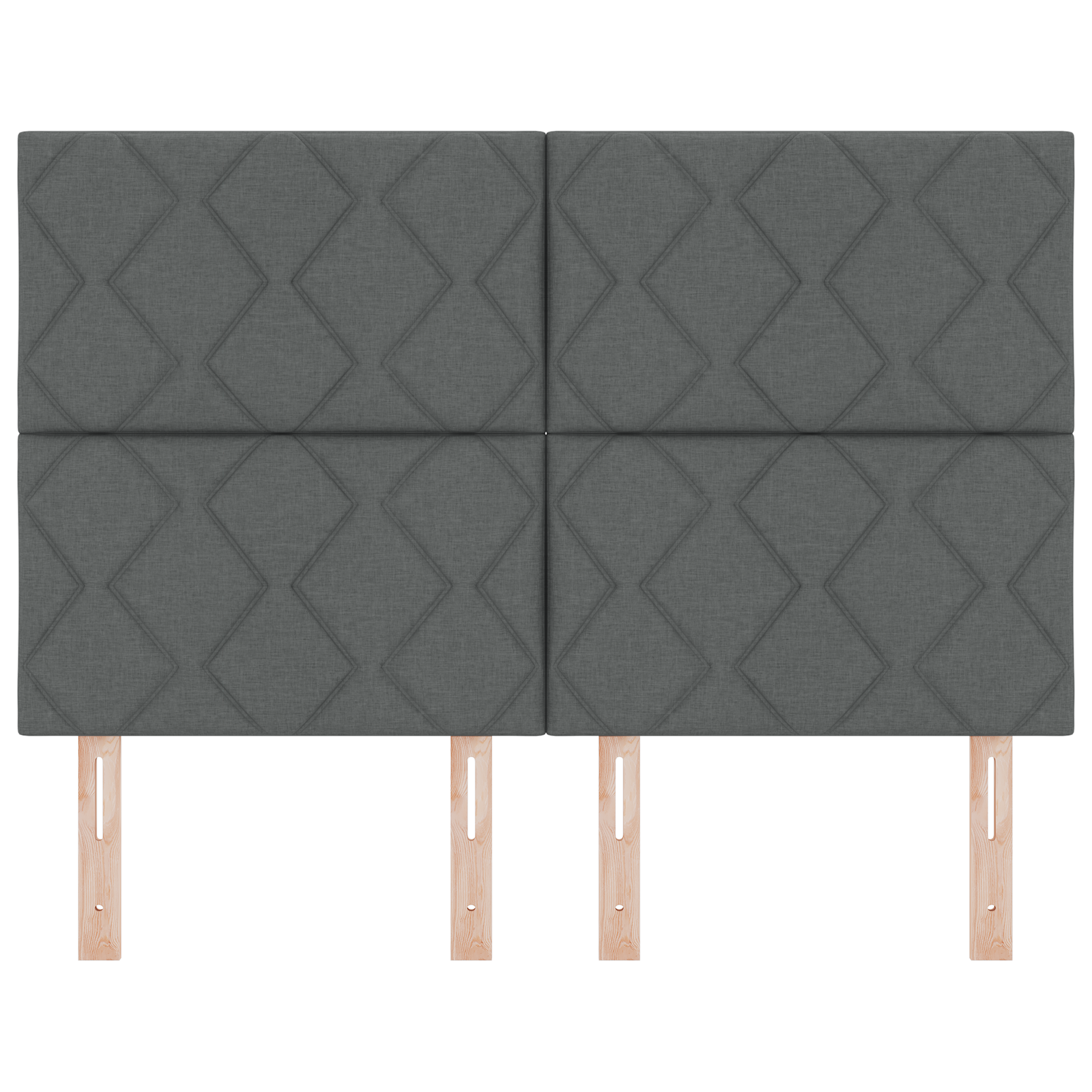 Cap de pat LED vidaXL cu design blocuri de diamante gri închis 144 cm țesătură Cap de pat LED vidaXL cu design blocuri de diamante gri închis 144 cm țesătură