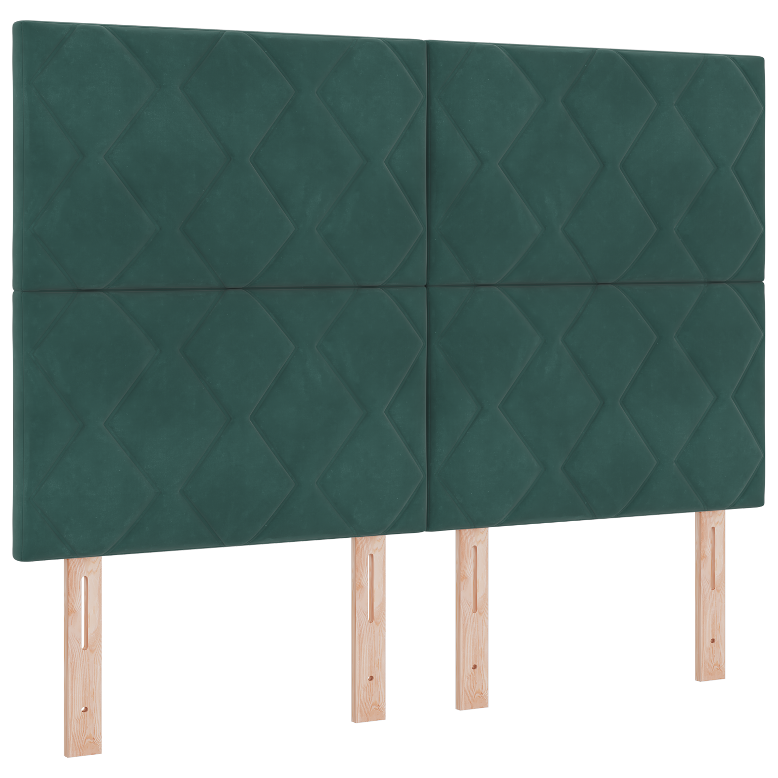 vidaXL Tăblie LED cu lumini cu bandă LED Verde închis 144 cm Catifea