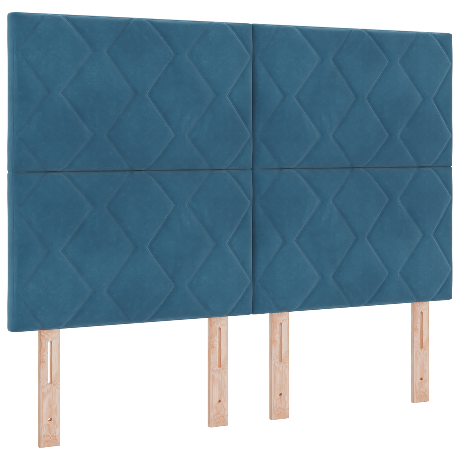 vidaXL Cap de pat LED cu design în formă de diamante, albastru închis, de 144 cm vidaXL Cap de pat LED cu design în formă de diamante, albastru închis, de 144 cm