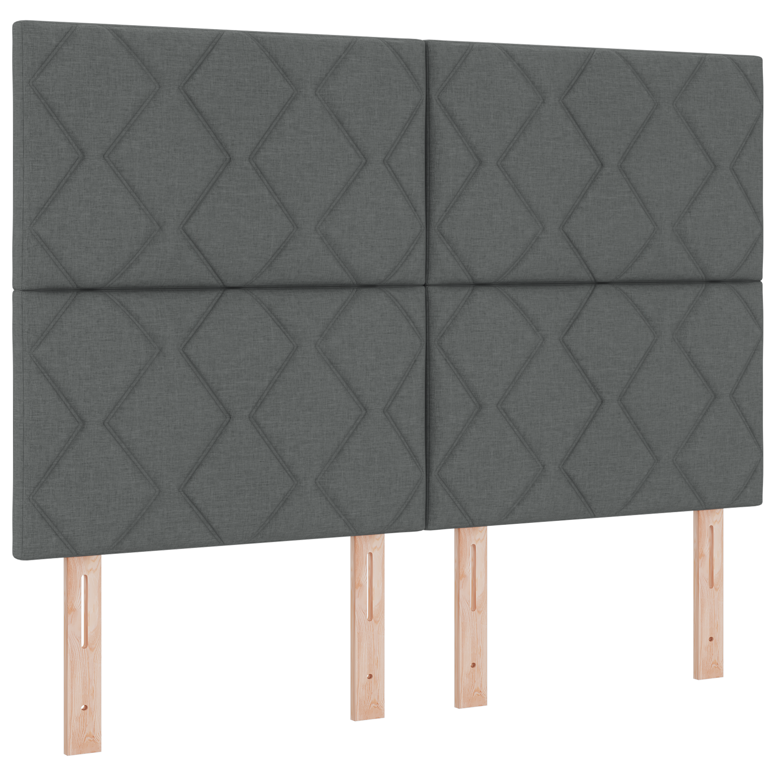 Cap de pat LED vidaXL cu design diamond gri închis 160 cm din țesătură Cap de pat LED vidaXL cu design diamond gri închis 160 cm din țesătură