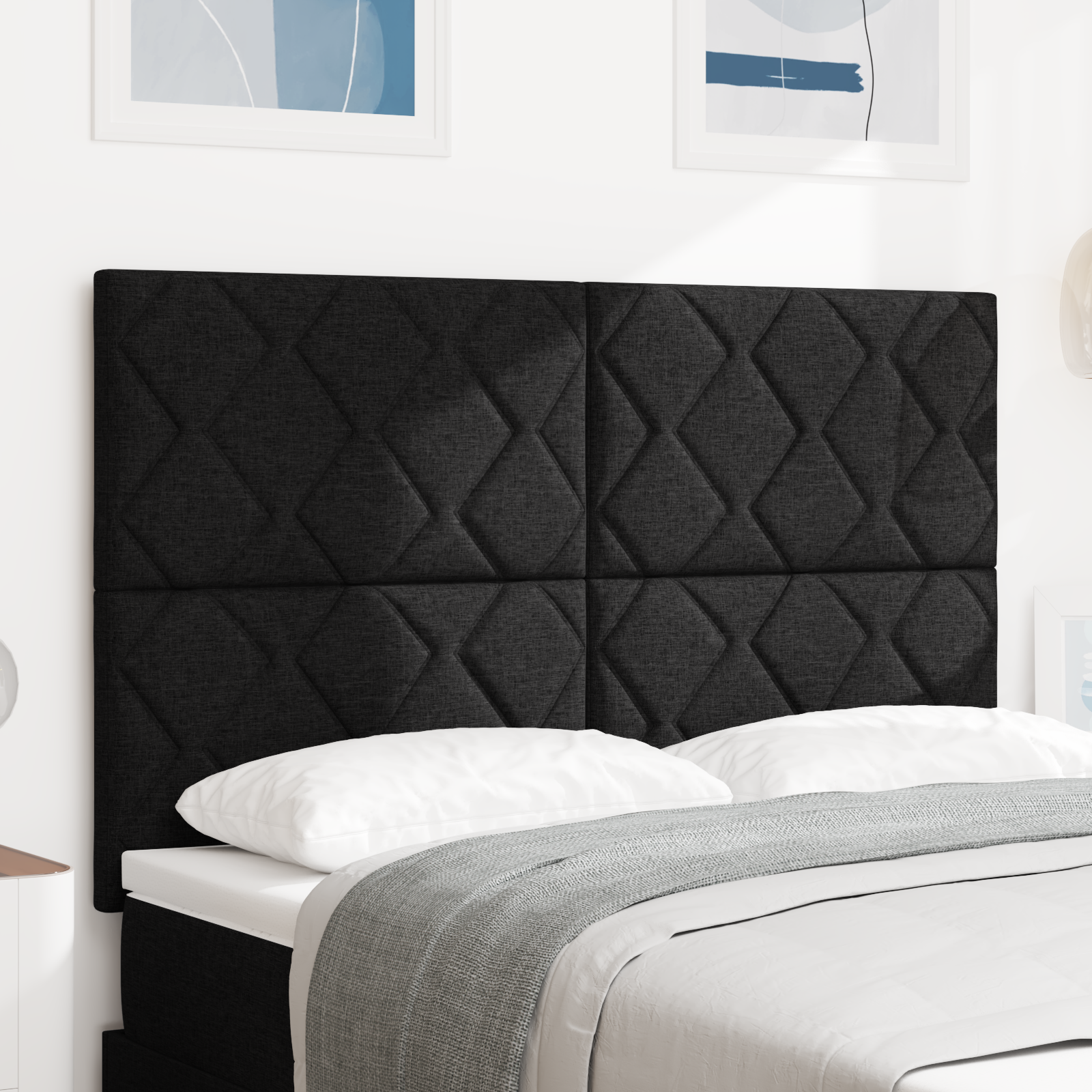 Șezlong LED vidaXL cu Design Blocuri Diamante Negru 160 cm Țesătură Șezlong LED vidaXL cu Design Blocuri Diamante Negru 160 cm Țesătură