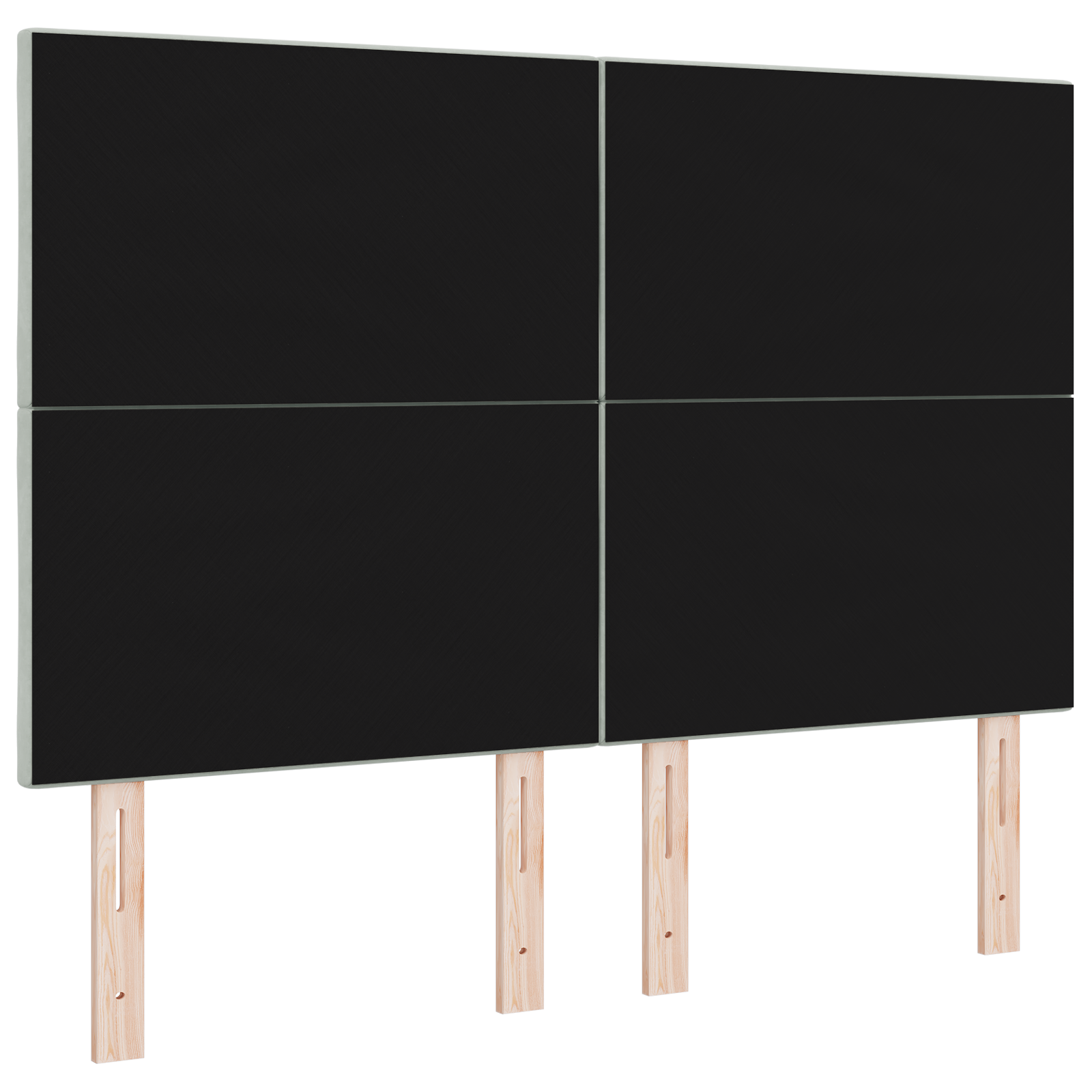 vidaXL Cap de pat LED, design blocuri diamant, gri deschis, 160 cm, din catifea