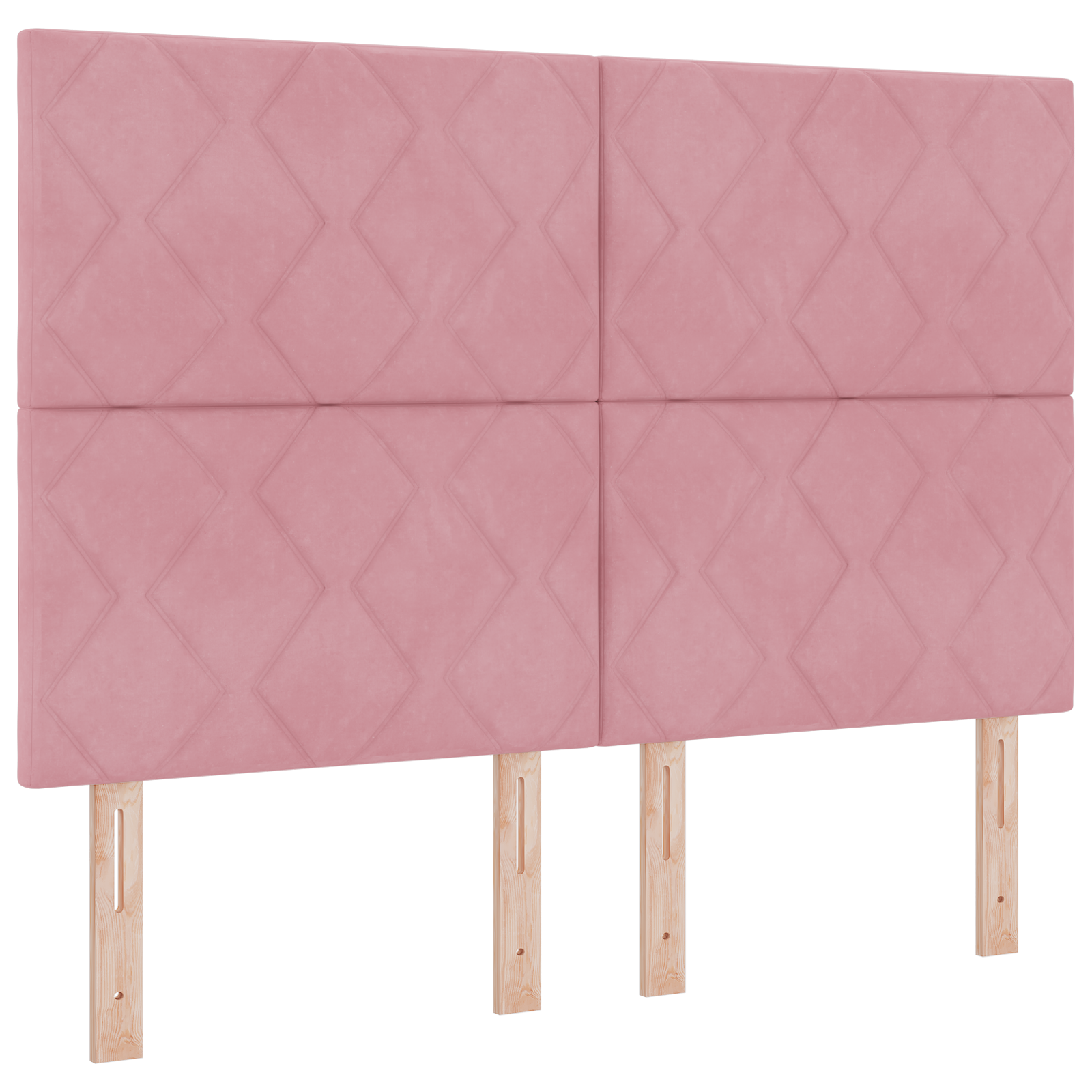 vidaXL Tăblie LED cu lumini cu bandă LED Geometric Roz 160 cm Catifea vidaXL Tăblie LED cu lumini cu bandă LED Geometric Roz 160 cm Catifea