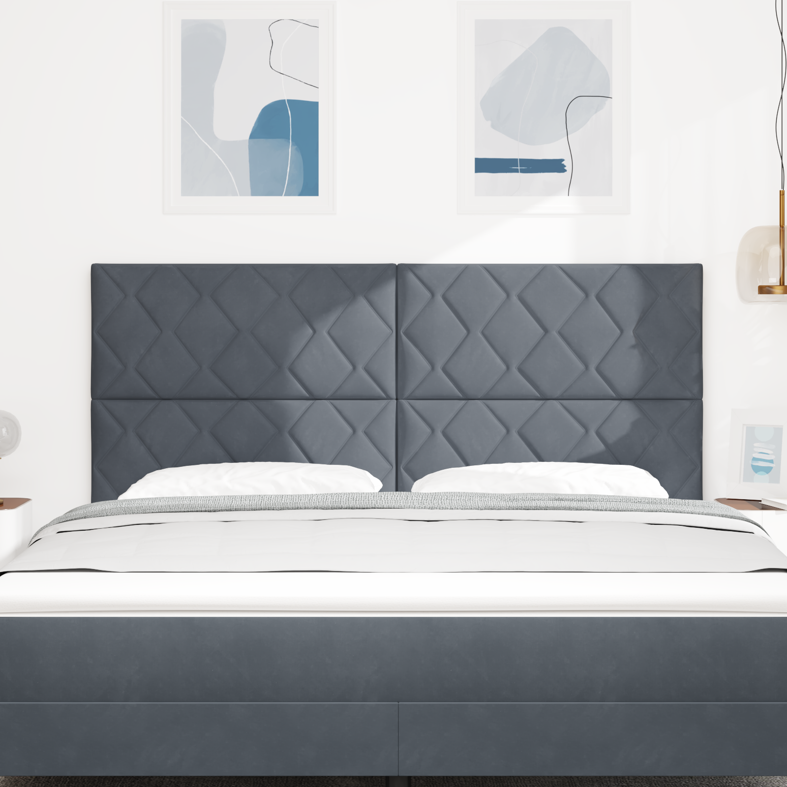 vidaXL Tăblie LED cu lumini cu bandă LED Gri închis 180 cm Catifea