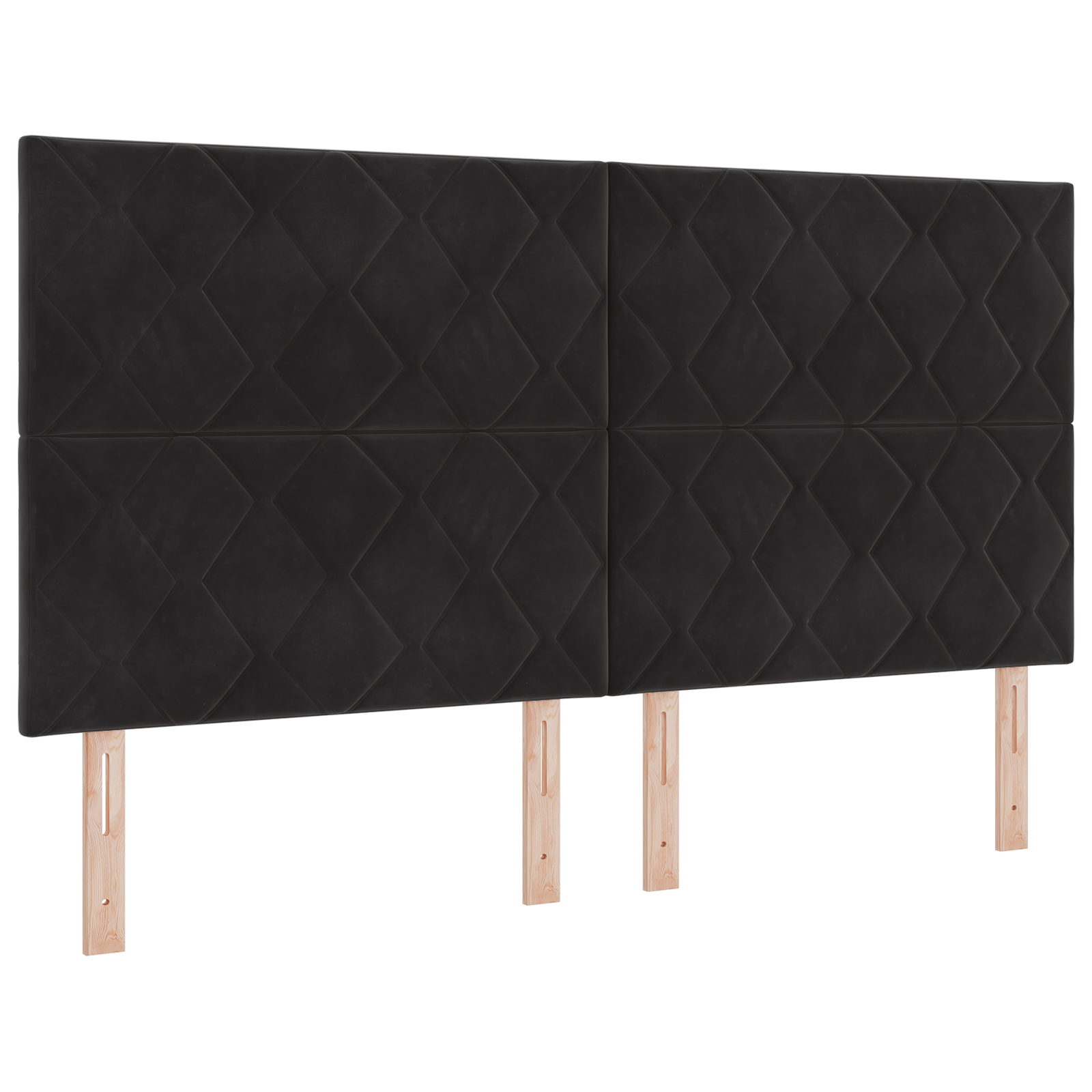 vidaXL Cap de pat LED Design cu blocuri de diamant Negru 180 cm Catifea vidaXL Cap de pat LED Design cu blocuri de diamant Negru 180 cm Catifea