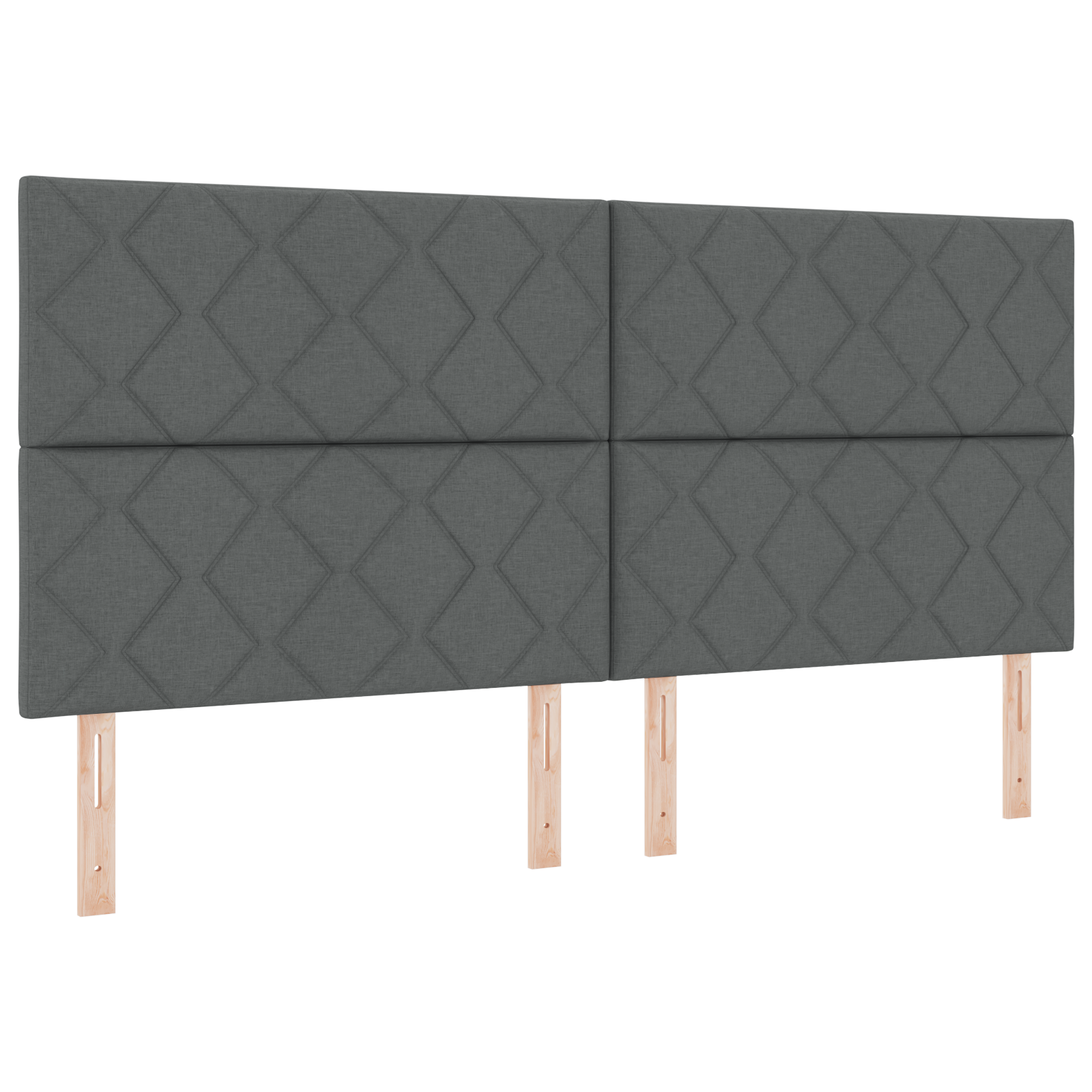 vidaXL Cap de pat LED Set de 3 Gri închis Țesătură 200 cm USB-C