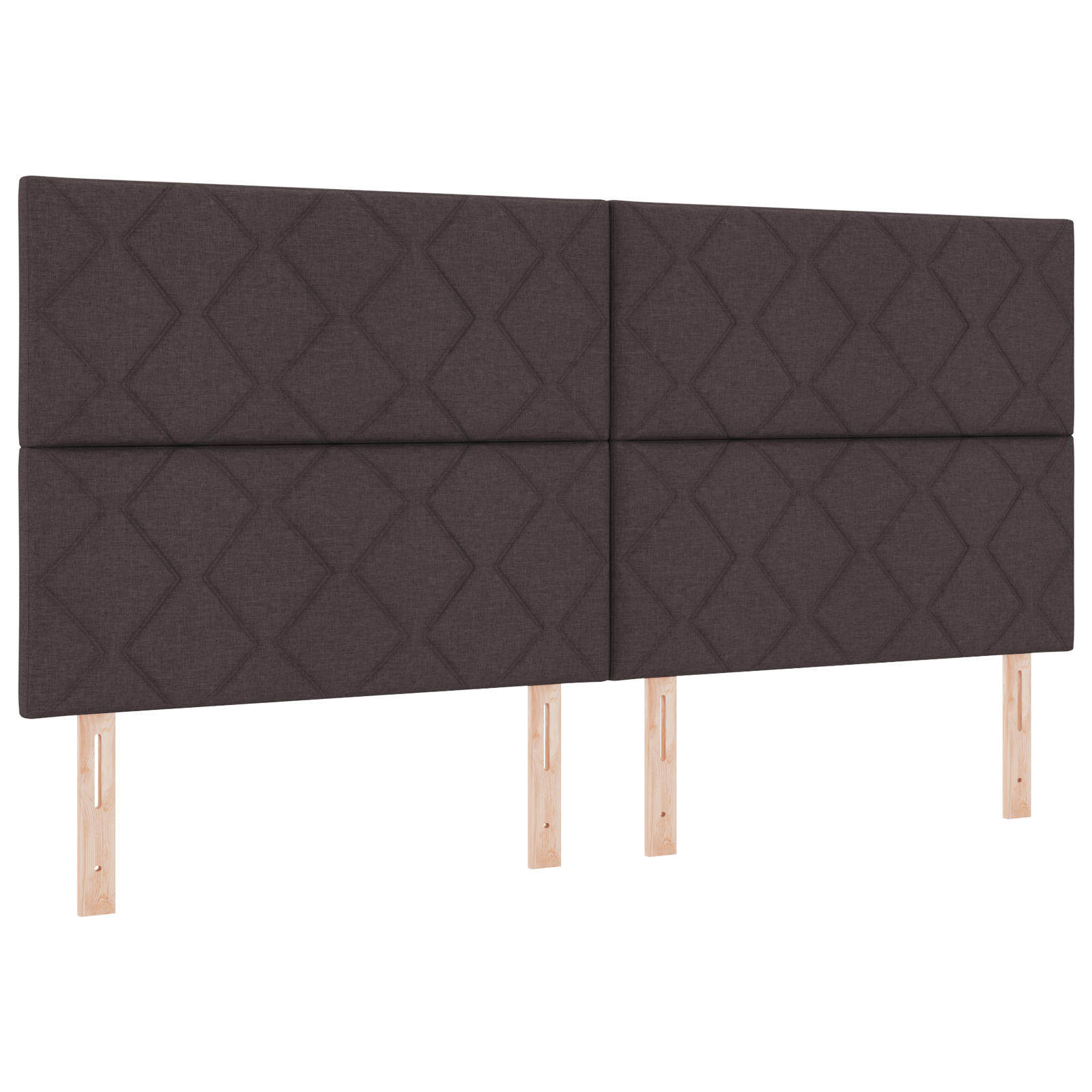 Tablă LED vidaXL Design Blocuri de Diamante Maro închis 200 cm Tapițată