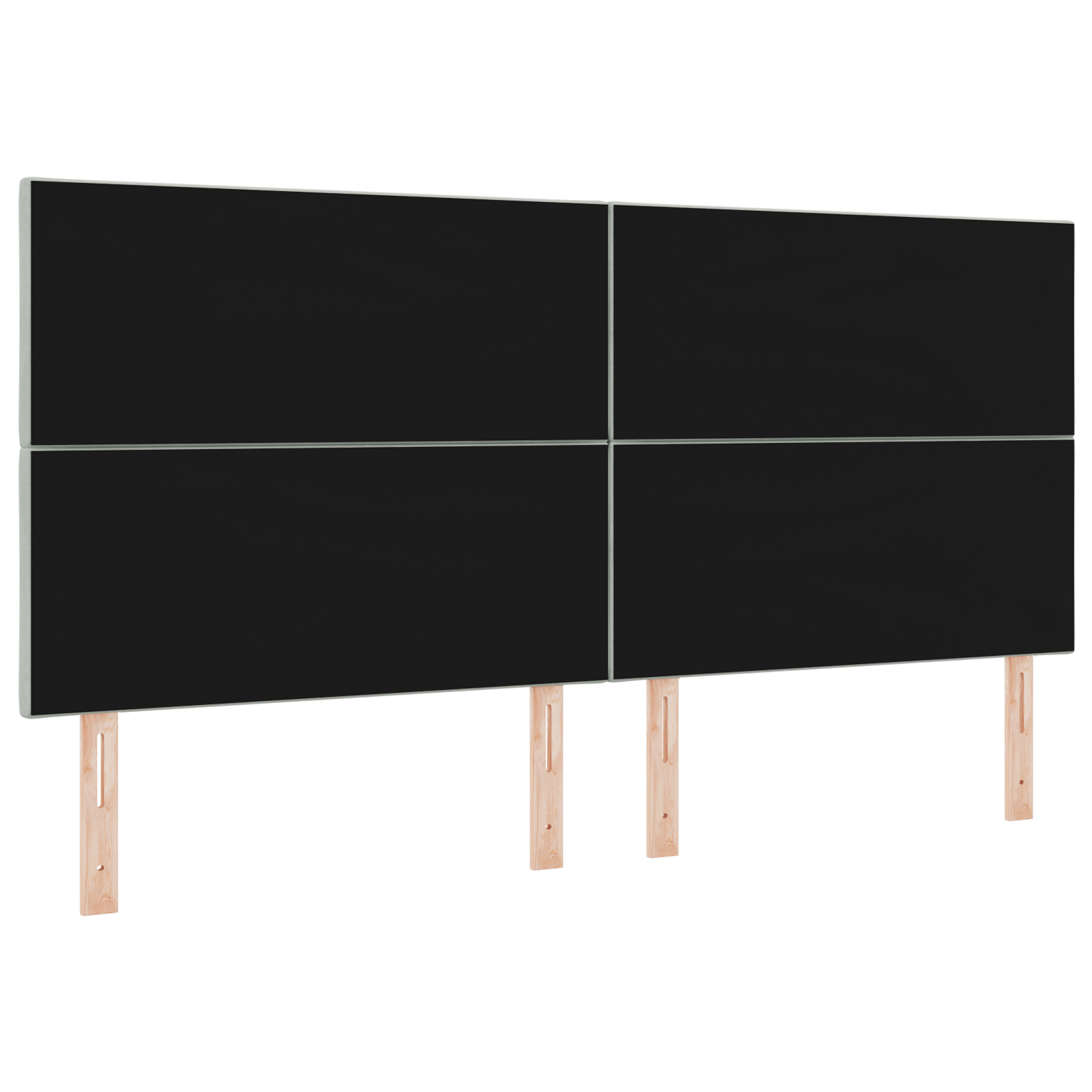 vidaXL Cap de pat LED, design blocuri diamant, gri deschis, 200 cm.