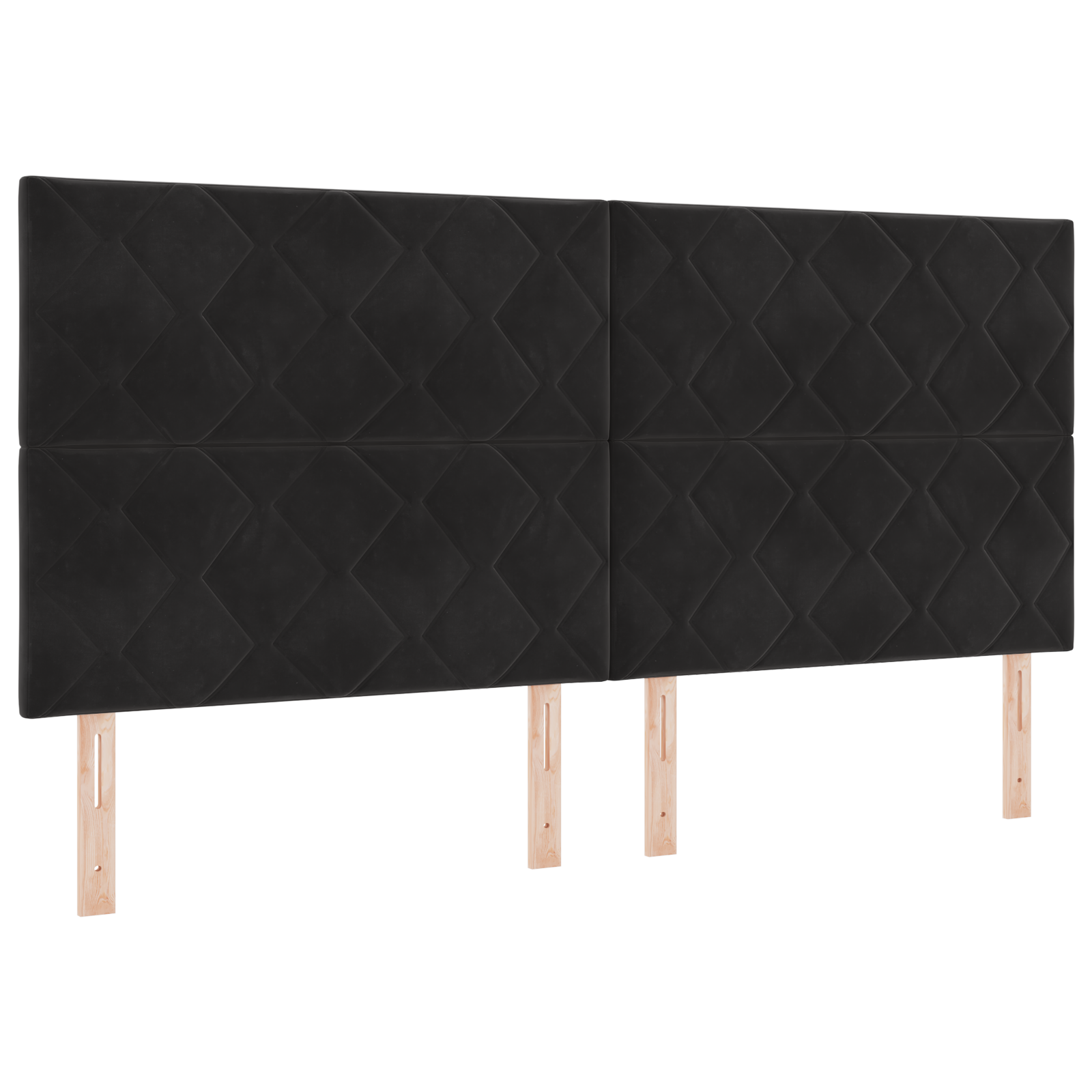 vidaXL Cap de pat LED - Design cu blochete de diamant - 200 cm - Catifea vidaXL Cap de pat LED - Design cu blochete de diamant - 200 cm - Catifea