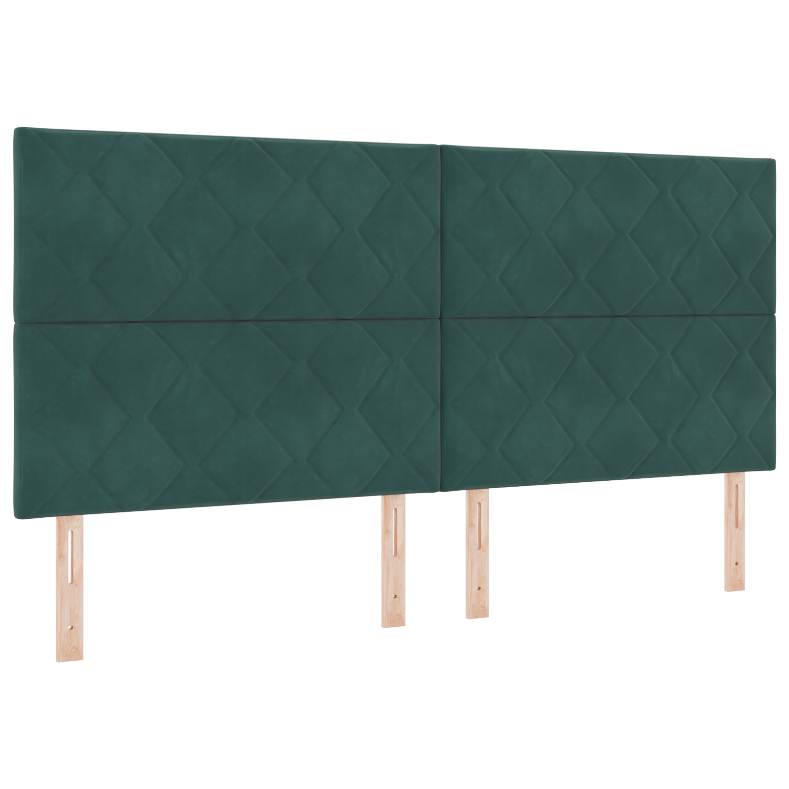 vidaXL Tăblie LED cu headboard Verde închis 200 cm Piele artificială