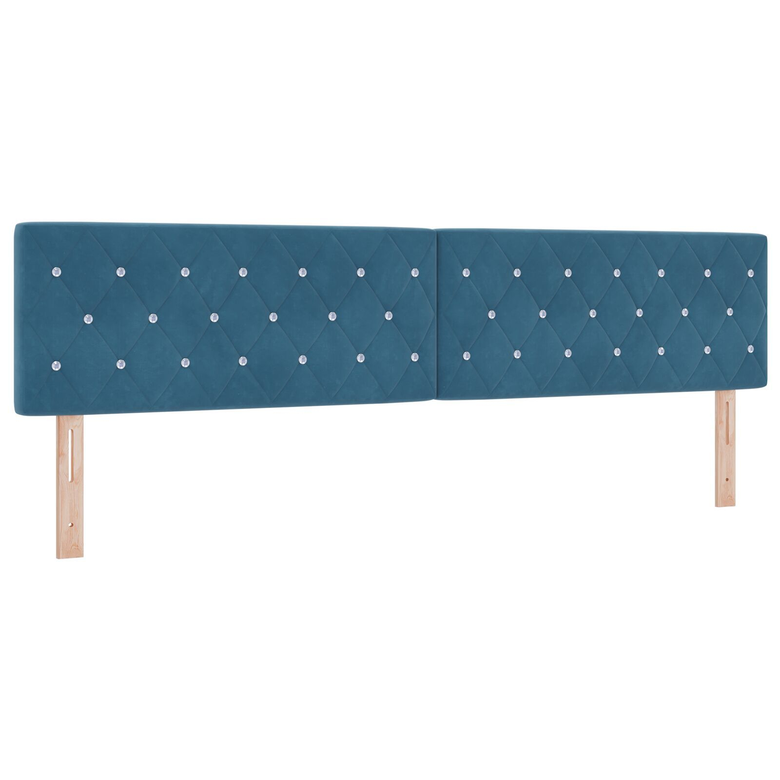 vidaXL Pat cu Arcuri și Saltea Albastru închis 200 x 200 cm țesătură vidaXL Pat cu Arcuri și Saltea Albastru închis 200 x 200 cm țesătură