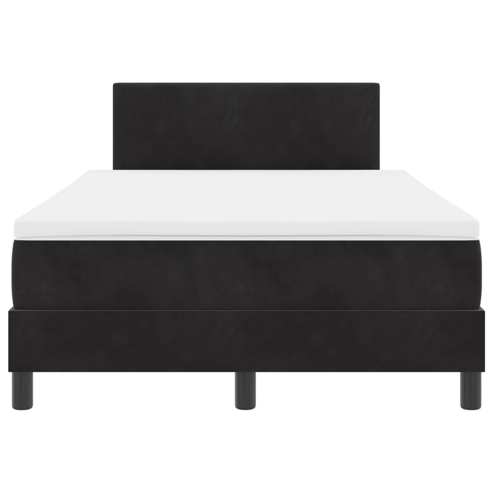vidaXL Pat cu Arcuri și Saltea cu saltea Negru 120 x 200 cm țesătură vidaXL Pat cu Arcuri și Saltea cu saltea Negru 120 x 200 cm țesătură