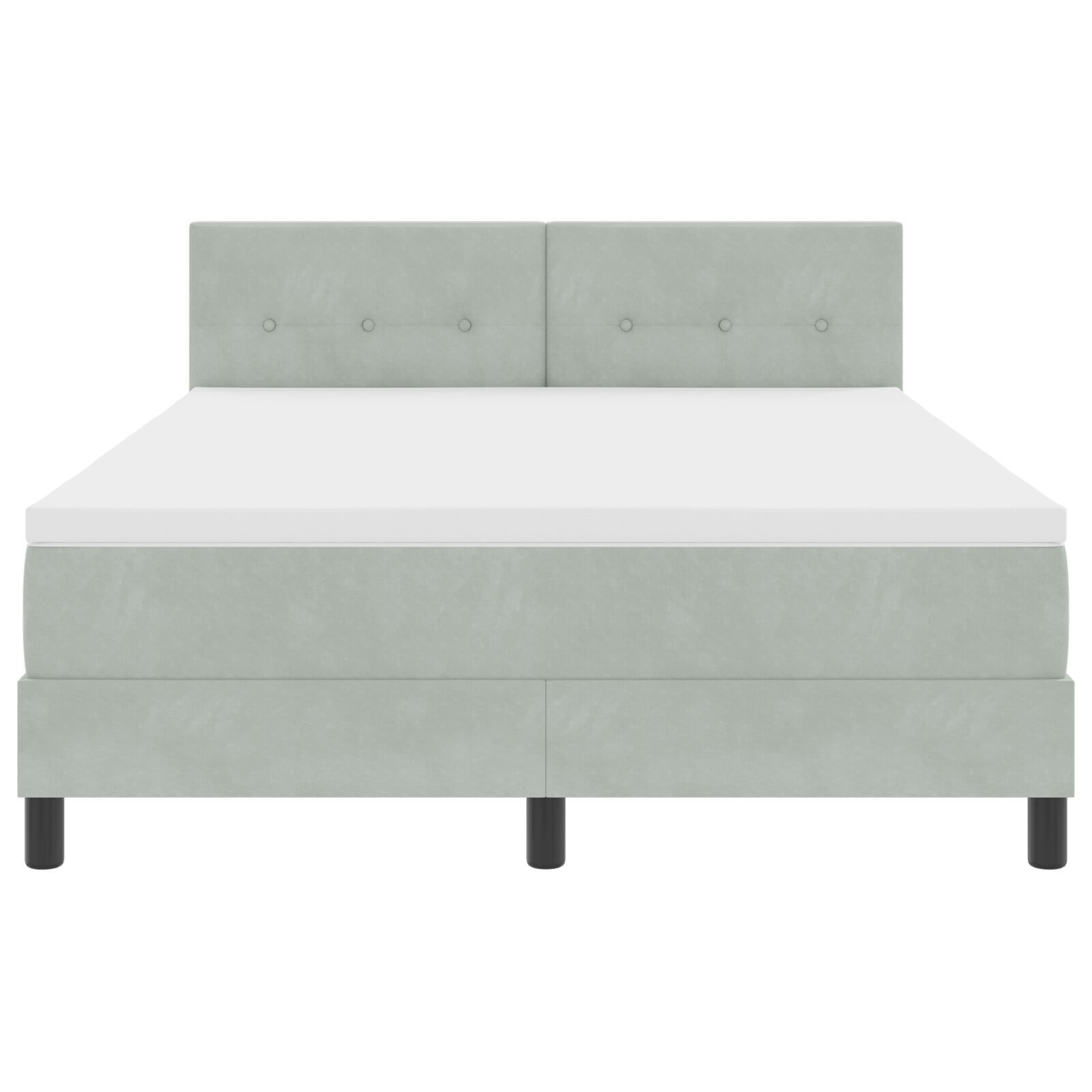 vidaXL Pat cu Arcuri și Saltea Gri deschis 140 x 190 cm țesătură vidaXL Pat cu Arcuri și Saltea Gri deschis 140 x 190 cm țesătură