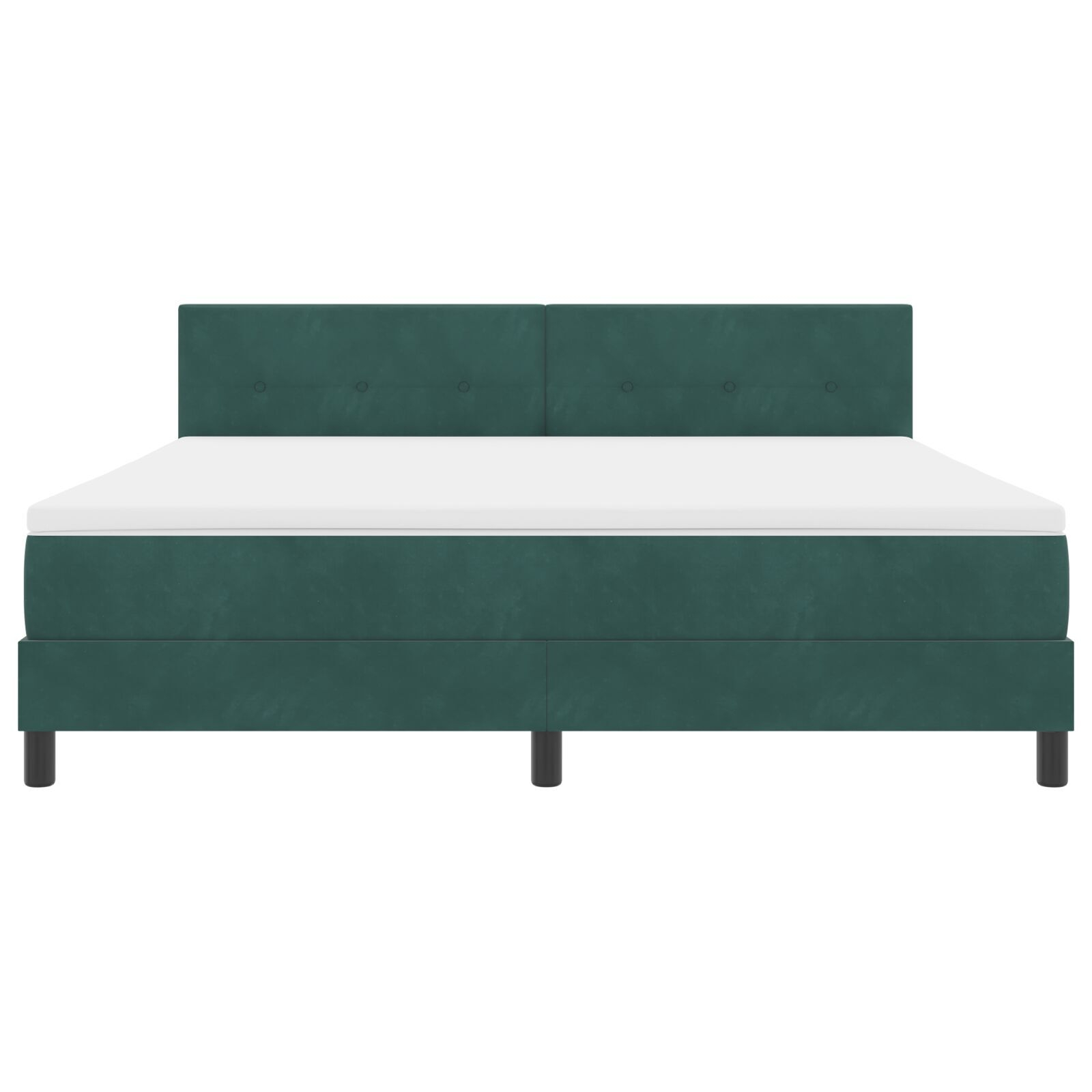 vidaXL Pat cu Arcuri și Saltea Verde închis 180 x 200 cm țesătură vidaXL Pat cu Arcuri și Saltea Verde închis 180 x 200 cm țesătură