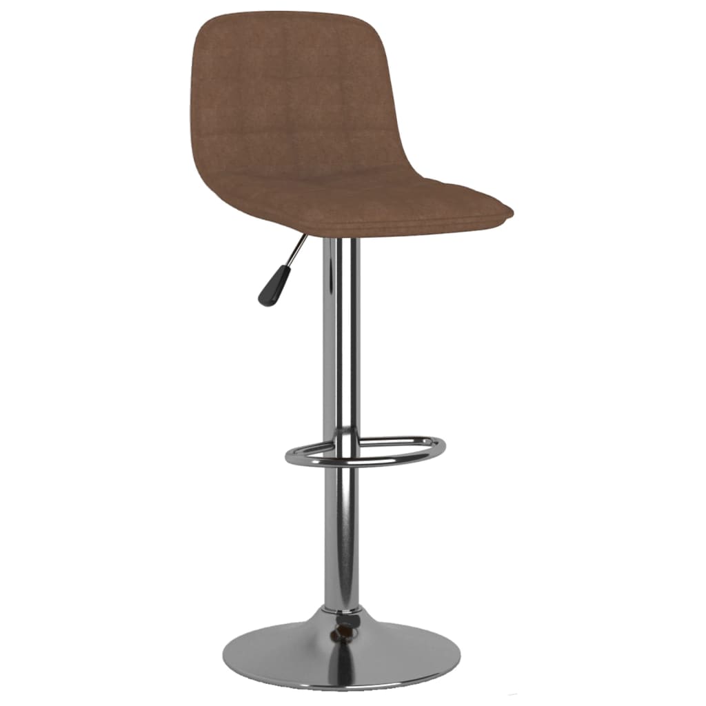 vidaXL Scaune de bar, 2 buc., maro, material textil vidaXL Scaune de bar, 2 buc., maro, material textil