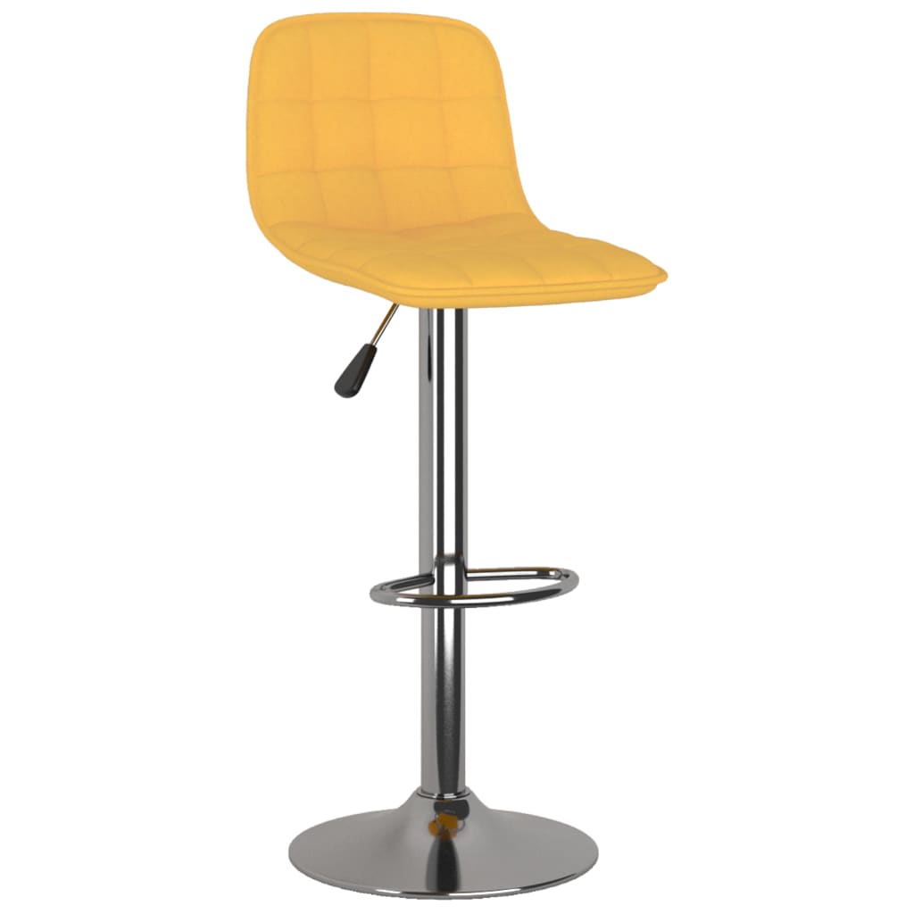 vidaXL Scaune de bar, 2 buc., galben, material textil vidaXL Scaune de bar, 2 buc., galben, material textil