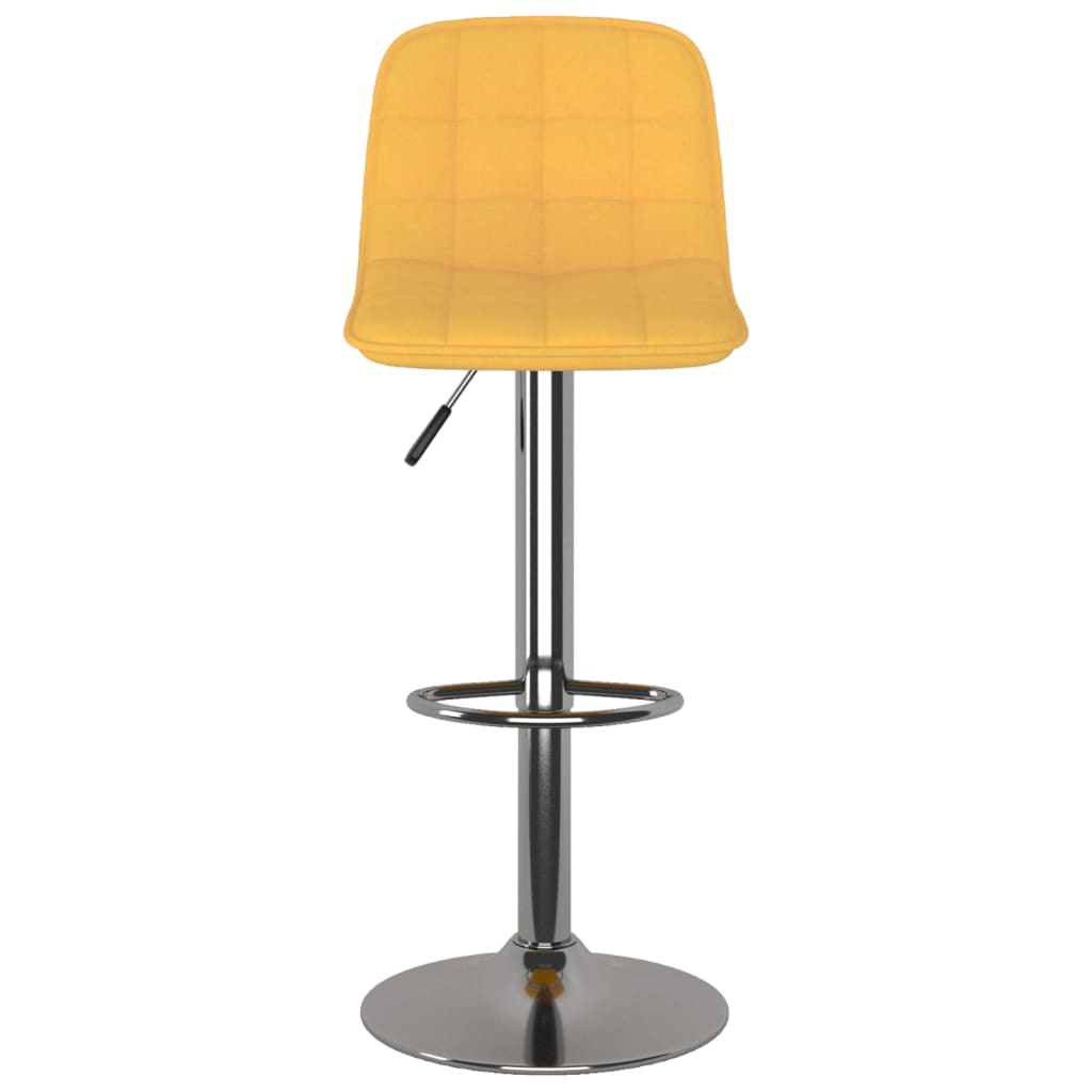 vidaXL Scaune de bar, 2 buc., galben, material textil vidaXL Scaune de bar, 2 buc., galben, material textil
