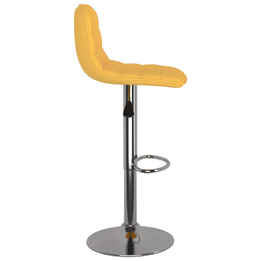 vidaXL Scaune de bar, 2 buc., galben, material textil vidaXL Scaune de bar, 2 buc., galben, material textil