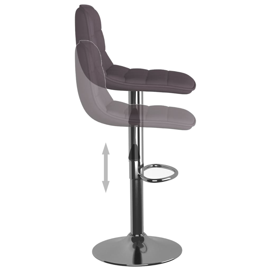 vidaXL Scaune de bar, 2 buc., gri taupe, material textil