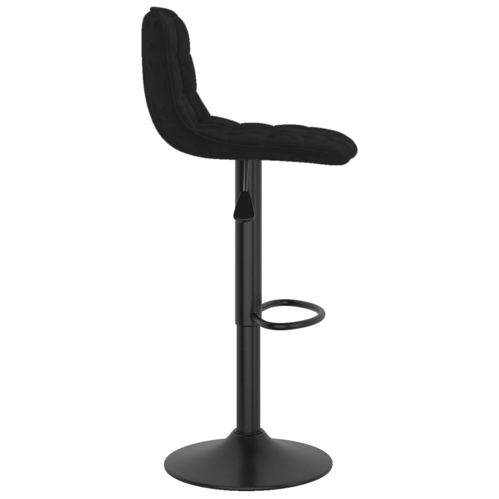 vidaXL Scaun de bar, negru, catifea vidaXL Scaun de bar, negru, catifea