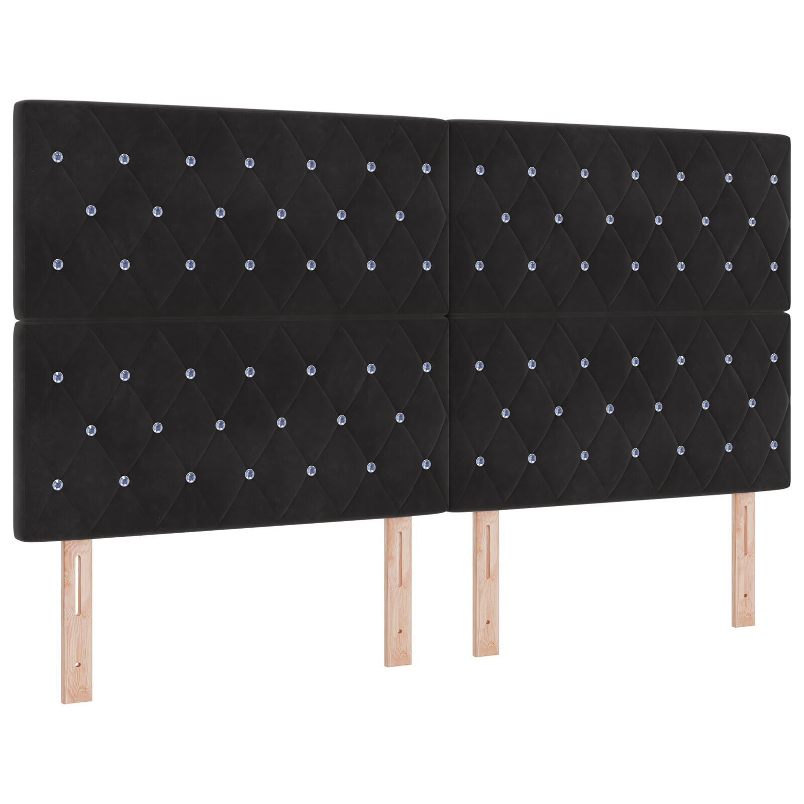 Pat Box Spring vidaXL cu Saltea Negru Super King Catifea Pat Box Spring vidaXL cu Saltea Negru Super King Catifea