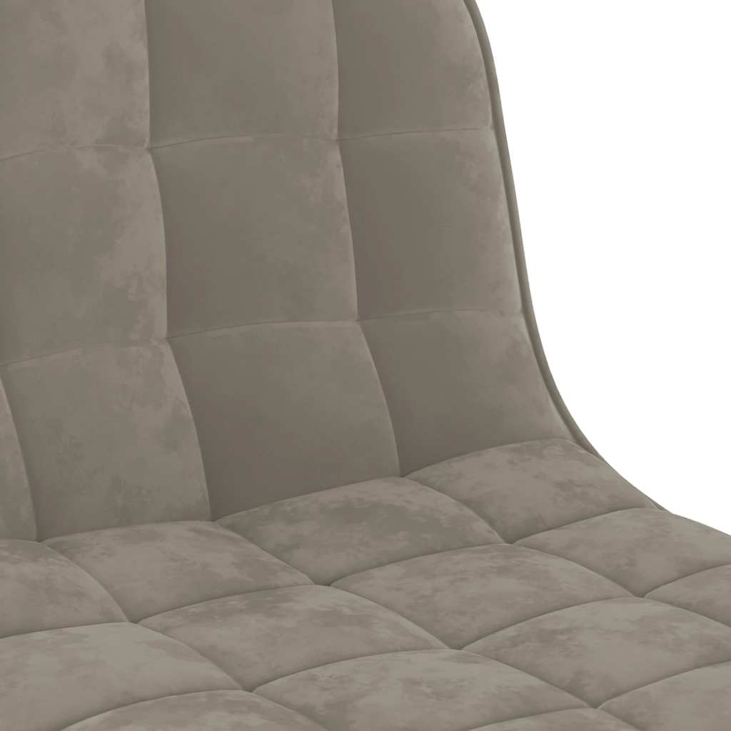 vidaXL Scaun de bar, gri deschis, catifea vidaXL Scaun de bar, gri deschis, catifea