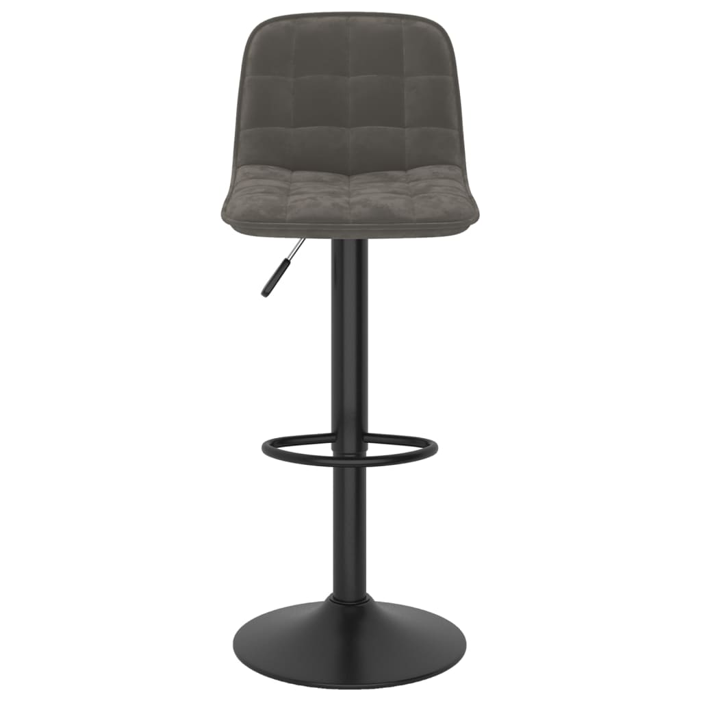 vidaXL Scaun de bar, gri închis, catifea vidaXL Scaun de bar, gri închis, catifea