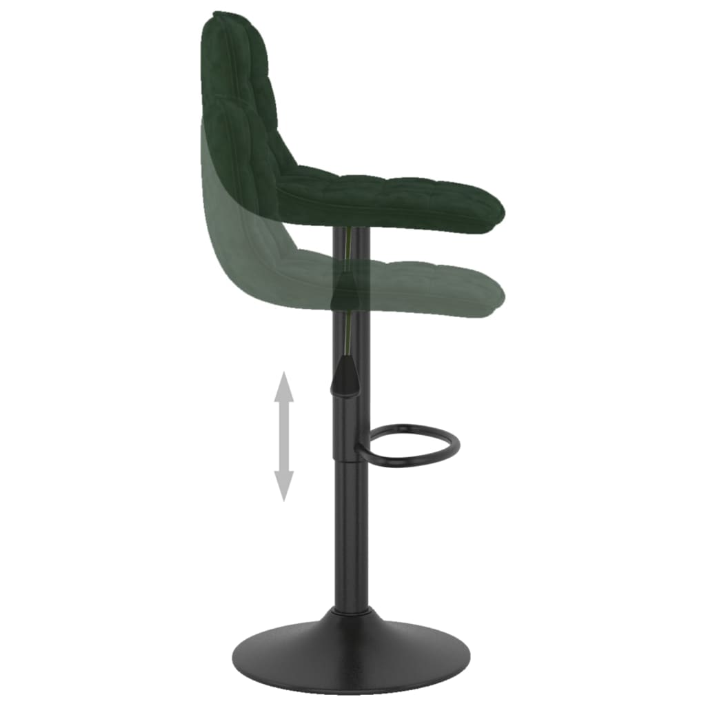 vidaXL Scaune de bar, 2 buc., verde închis, catifea vidaXL Scaune de bar, 2 buc., verde închis, catifea
