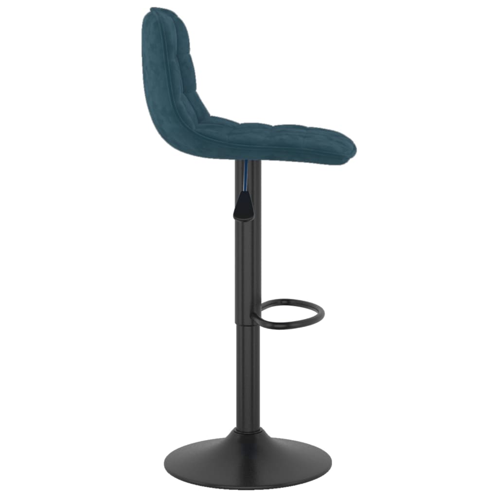vidaXL Scaune de bar, 2 buc., albastru, catifea vidaXL Scaune de bar, 2 buc., albastru, catifea