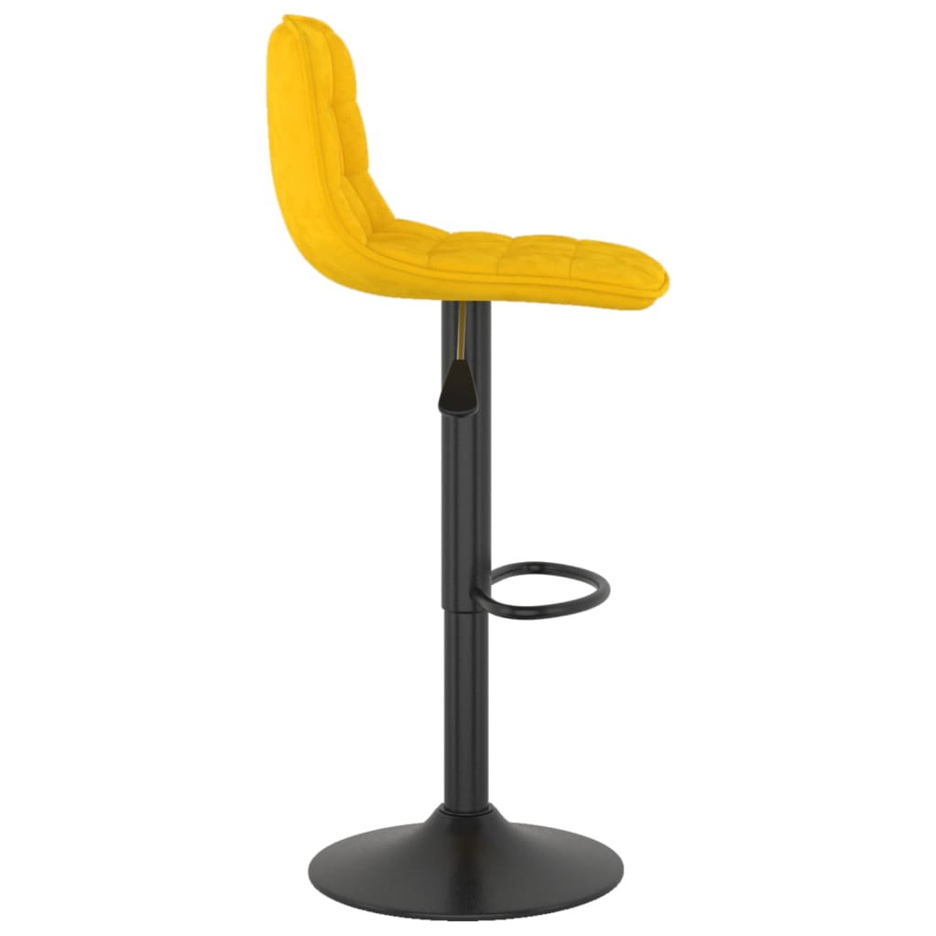vidaXL Scaune de bar, 2 buc., galben, catifea vidaXL Scaune de bar, 2 buc., galben, catifea