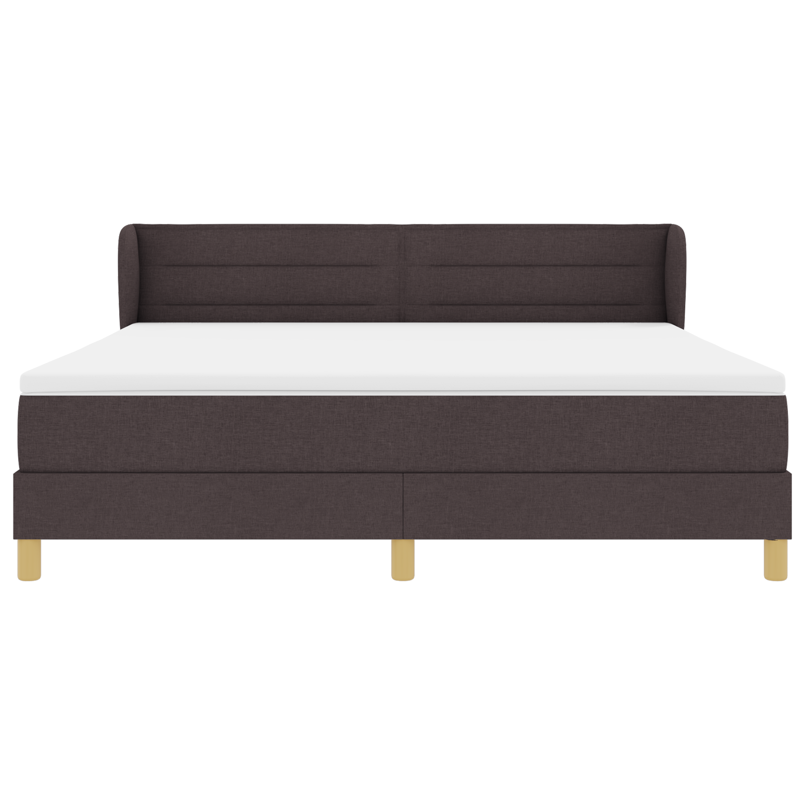 vidaXL Pat cu arcuri și saltea crem 90x200 cm Maro închis 180 x 200 cm vidaXL Pat cu arcuri și saltea crem 90x200 cm Maro închis 180 x 200 cm