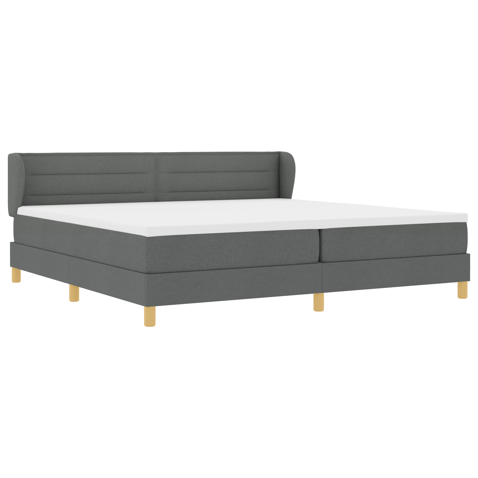 vidaXL Pat cu arcuri și saltea crem 90x200 cm Gri închis 200 x 200 cm vidaXL Pat cu arcuri și saltea crem 90x200 cm Gri închis 200 x 200 cm