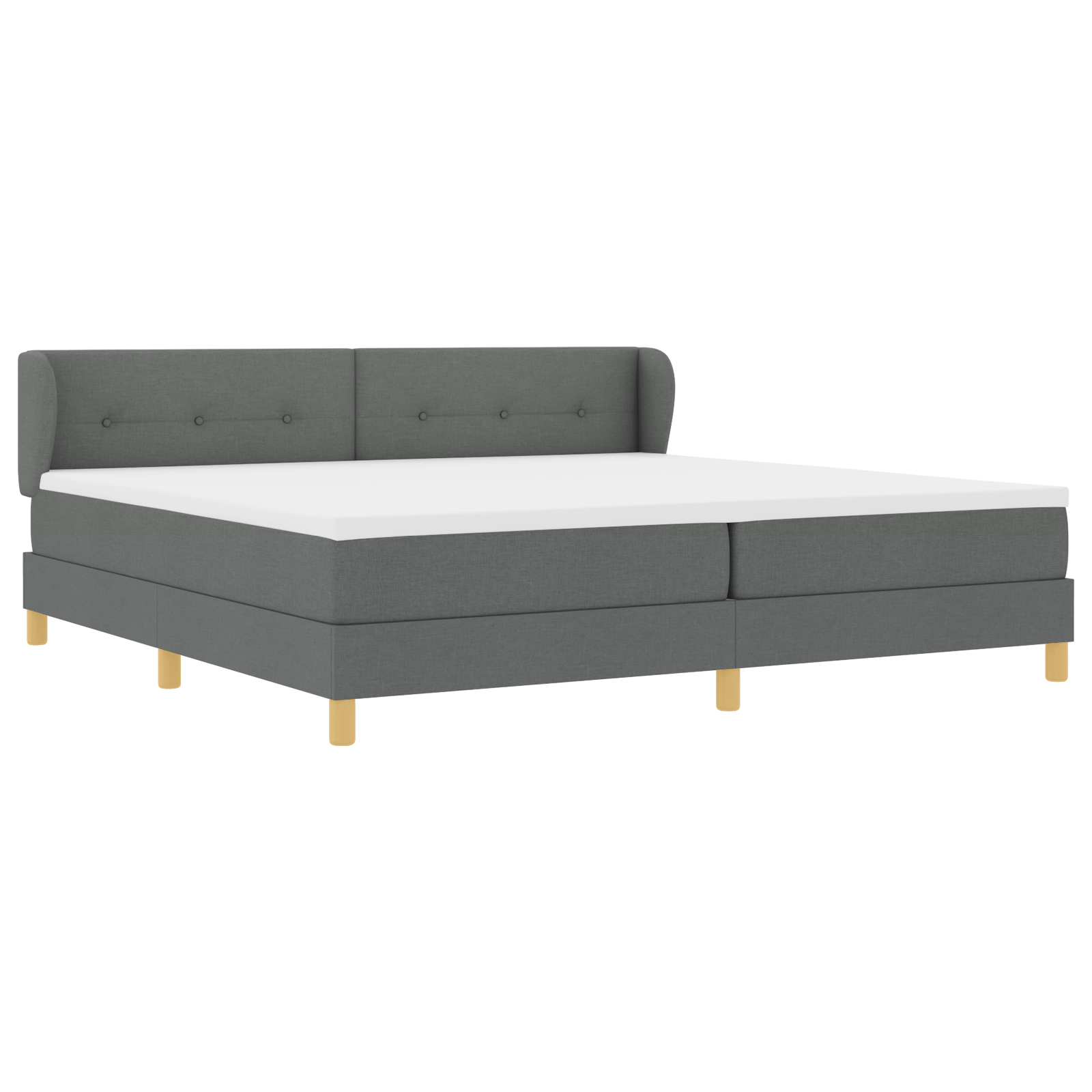 vidaXL Pat cu arcuri și saltea crem 90x200 cm Gri închis 200 x 200 cm vidaXL Pat cu arcuri și saltea crem 90x200 cm Gri închis 200 x 200 cm