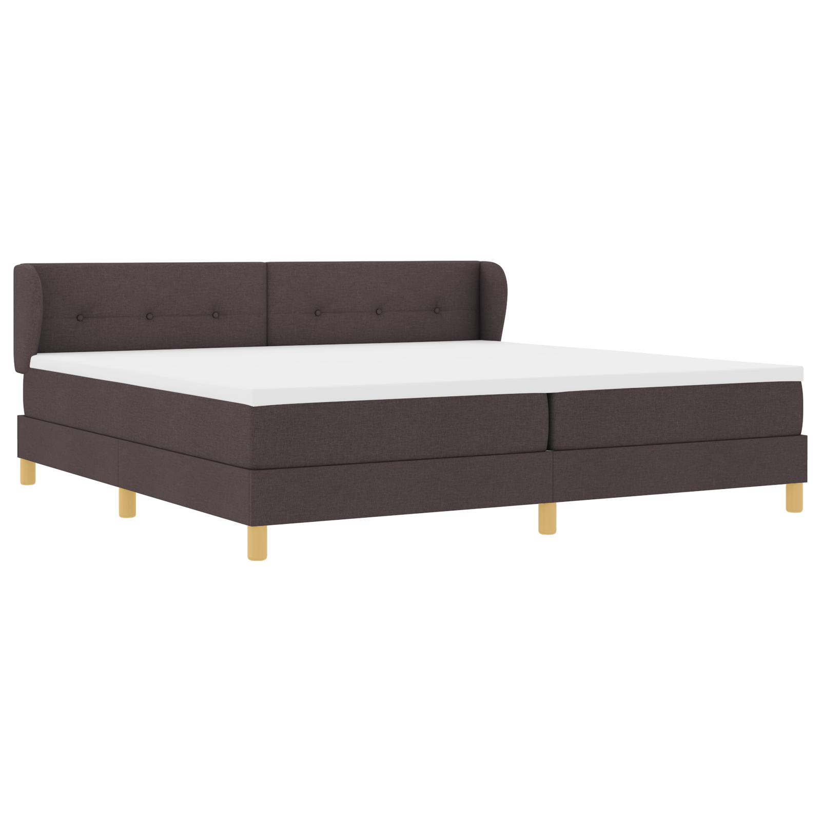 vidaXL Pat cu arcuri și saltea crem 90x200 cm Maro închis 200 x 200 cm vidaXL Pat cu arcuri și saltea crem 90x200 cm Maro închis 200 x 200 cm