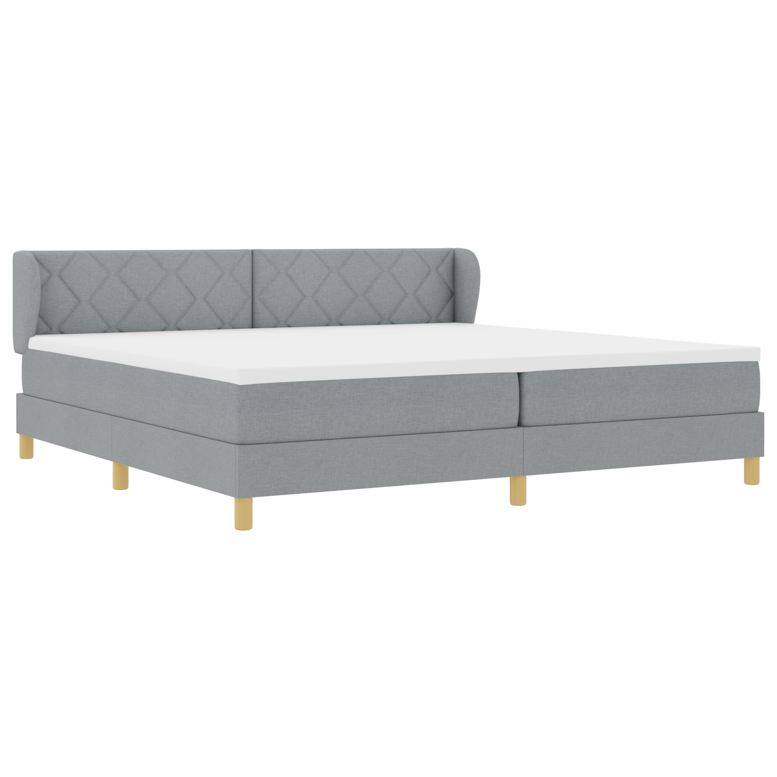 vidaXL Pat cu arcuri și saltea crem 90x200 cm Gri deschis 200 x 200 cm vidaXL Pat cu arcuri și saltea crem 90x200 cm Gri deschis 200 x 200 cm