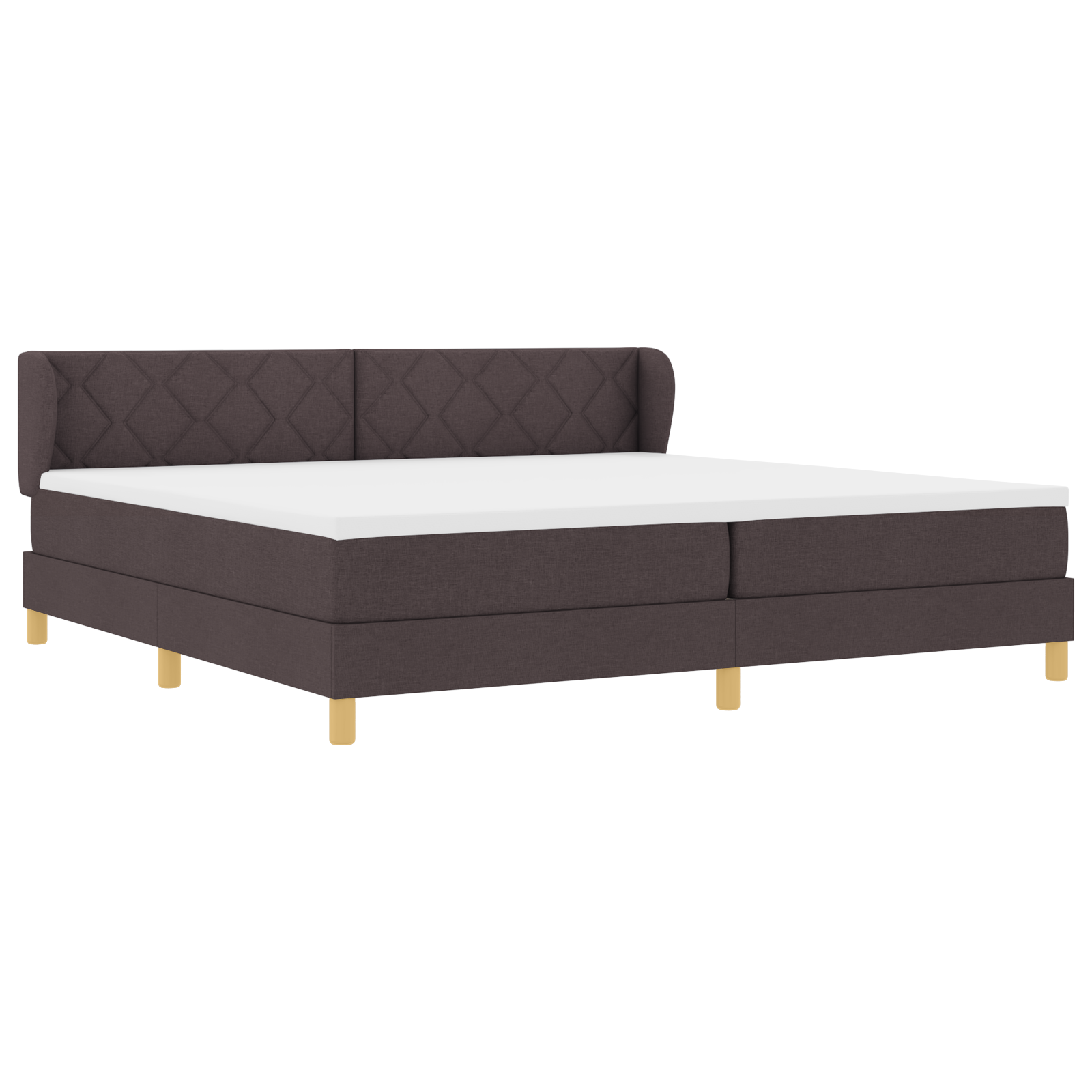 vidaXL Pat cu arcuri și saltea crem 90x200 cm Maro închis 200 x 200 cm vidaXL Pat cu arcuri și saltea crem 90x200 cm Maro închis 200 x 200 cm