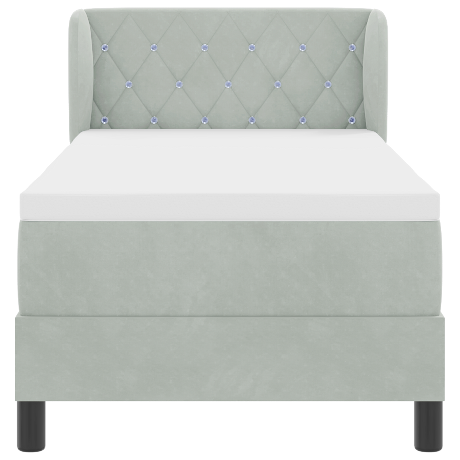 vidaXL Pat cu saltea cu arcuri Gri închis 80x200 cm Catifea cu saltea