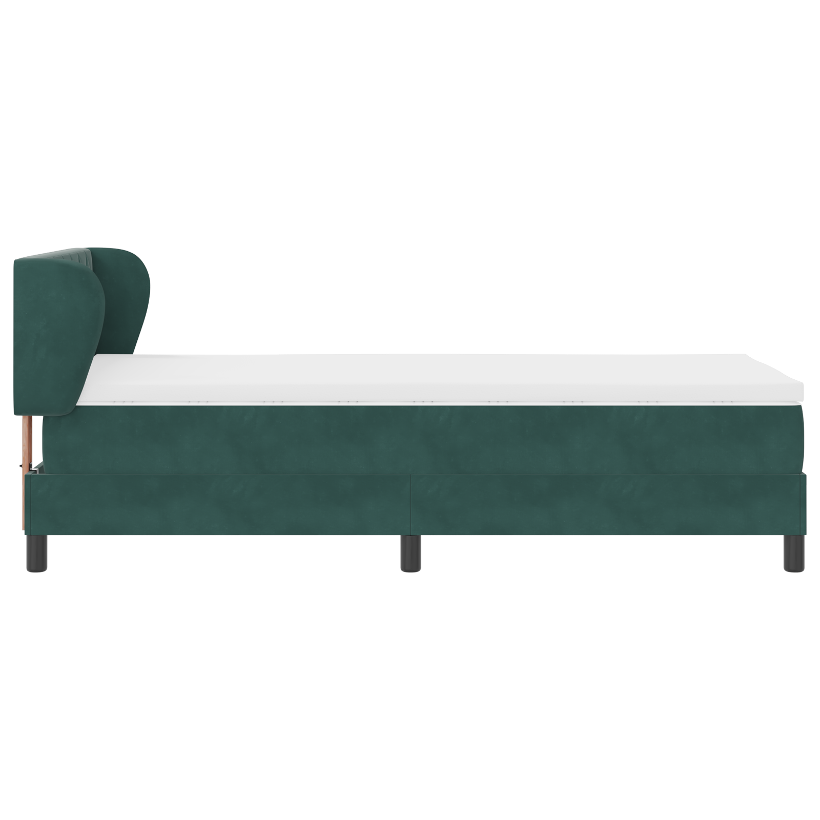 Pat Box Spring vidaXL cu saltea Verde închis 100x200 cm Catifea