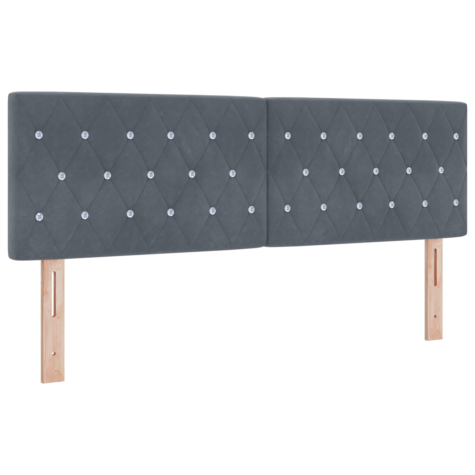 Pat din catifea gri închis cu arcuri și saltea vidaXL 140x190 cm