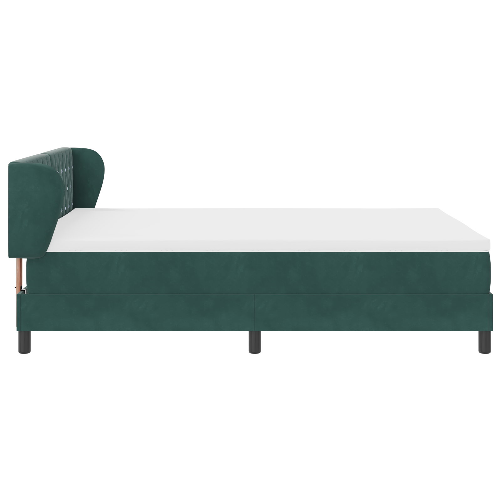 Pat cu arcuri și saltea vidaXL Verde Întunecat 160x200 cm Catifea Pat cu arcuri și saltea vidaXL Verde Întunecat 160x200 cm Catifea