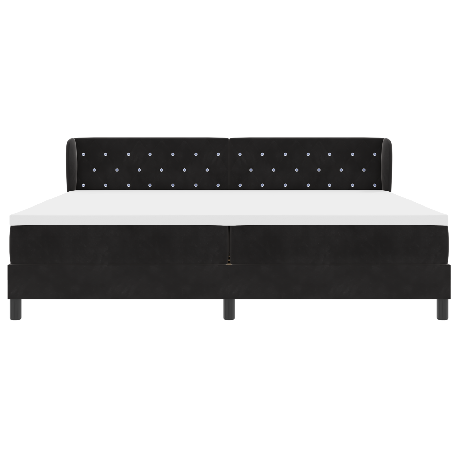 Pat cu arcuri vidaXL și saltea Negru 200x200 cm Catifea Pat cu arcuri vidaXL și saltea Negru 200x200 cm Catifea