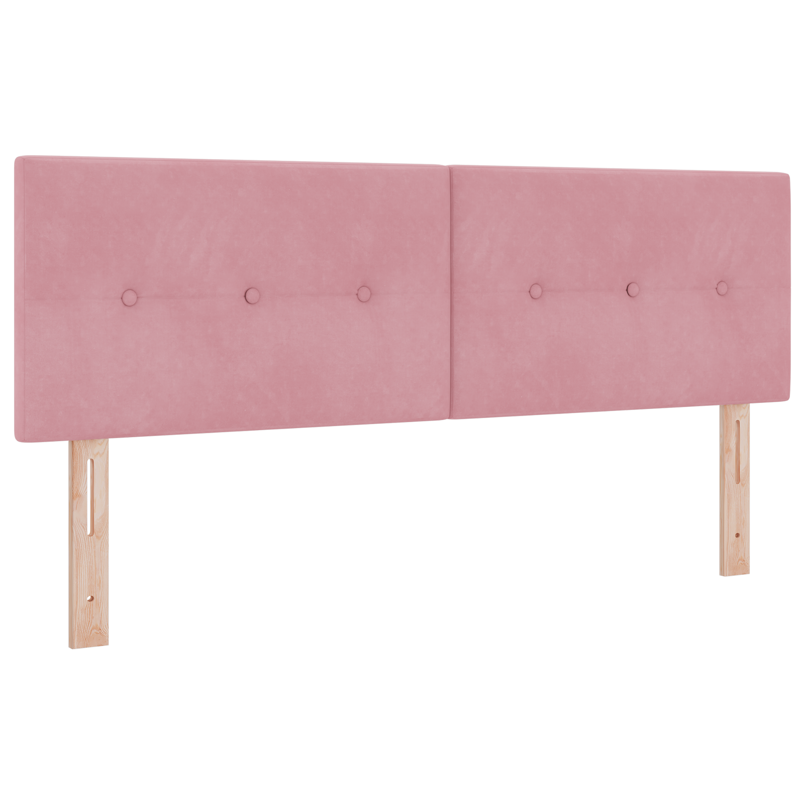 Pat cu saltea vidaXL Roz 140x200 cm Catifea