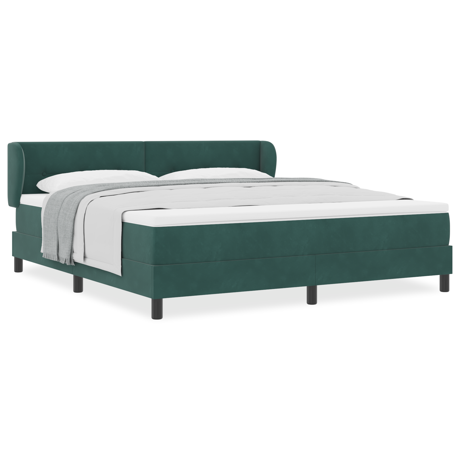 vidaXL Pat cu saltea cu arcuri Gri închis 80x200 cm Catifea cu saltea vidaXL Pat cu saltea cu arcuri Gri închis 80x200 cm Catifea cu saltea