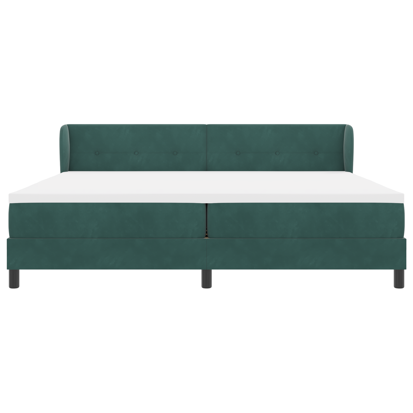 Pat cu arcuri vidaXL cu saltea Verde închis 200x200 cm Catifea Pat cu arcuri vidaXL cu saltea Verde închis 200x200 cm Catifea