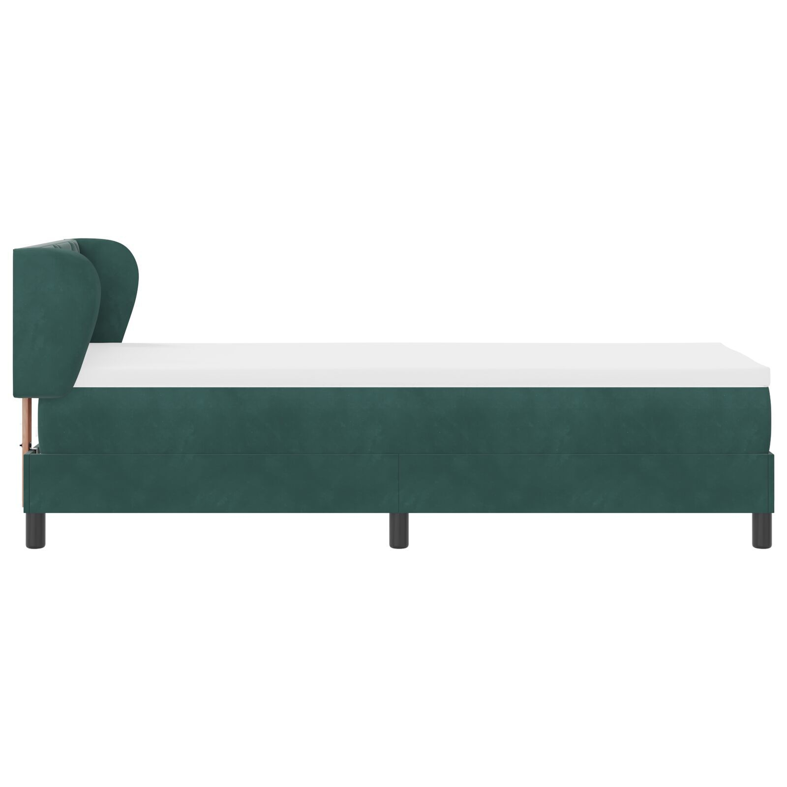 Pat cu saltea vidaXL, Verde închis 80x200 cm, Catifea Pat cu saltea vidaXL, Verde închis 80x200 cm, Catifea