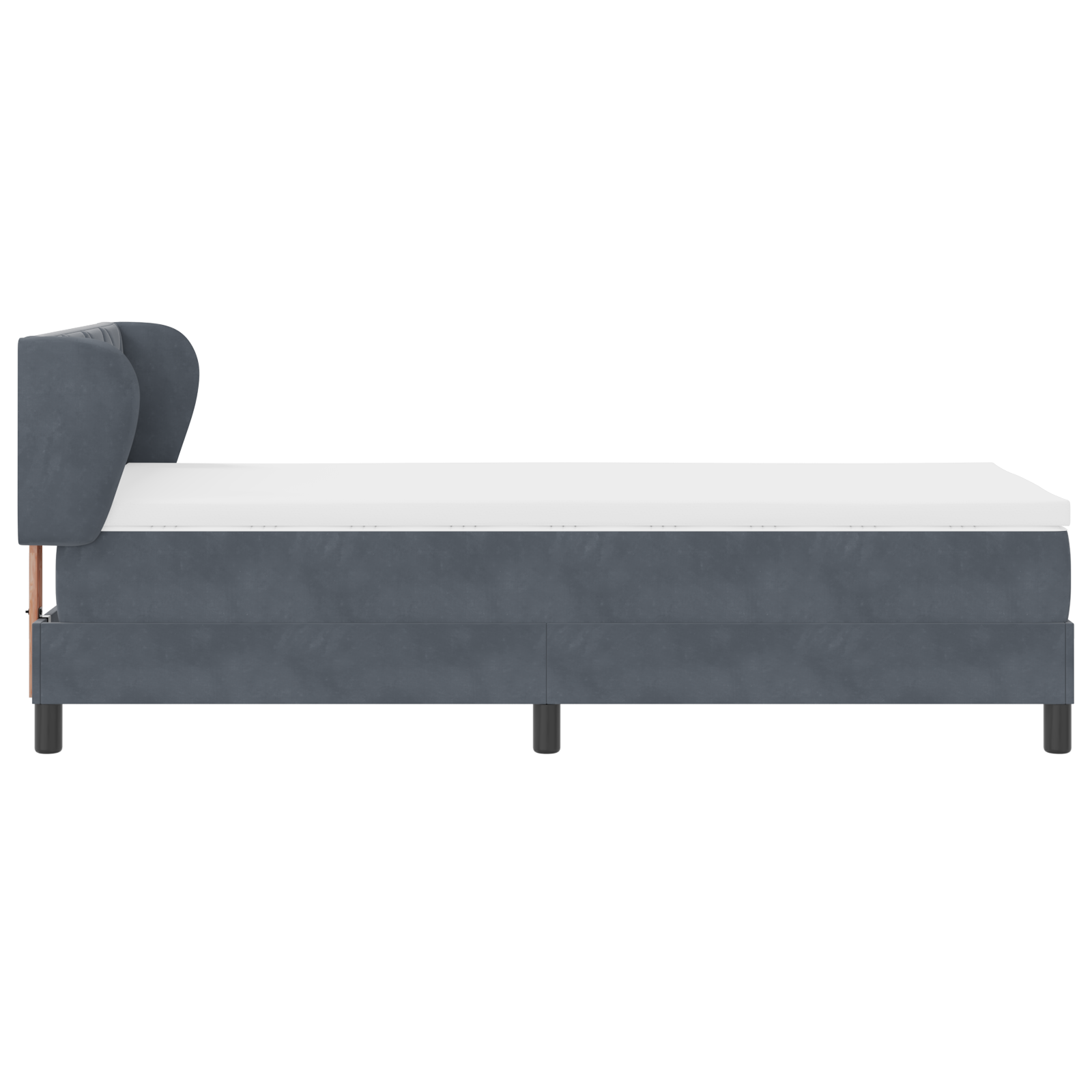 vidaXL Pat cu saltea cu arcuri Gri închis 80x200 cm Catifea Gri închis vidaXL Pat cu saltea cu arcuri Gri închis 80x200 cm Catifea Gri închis