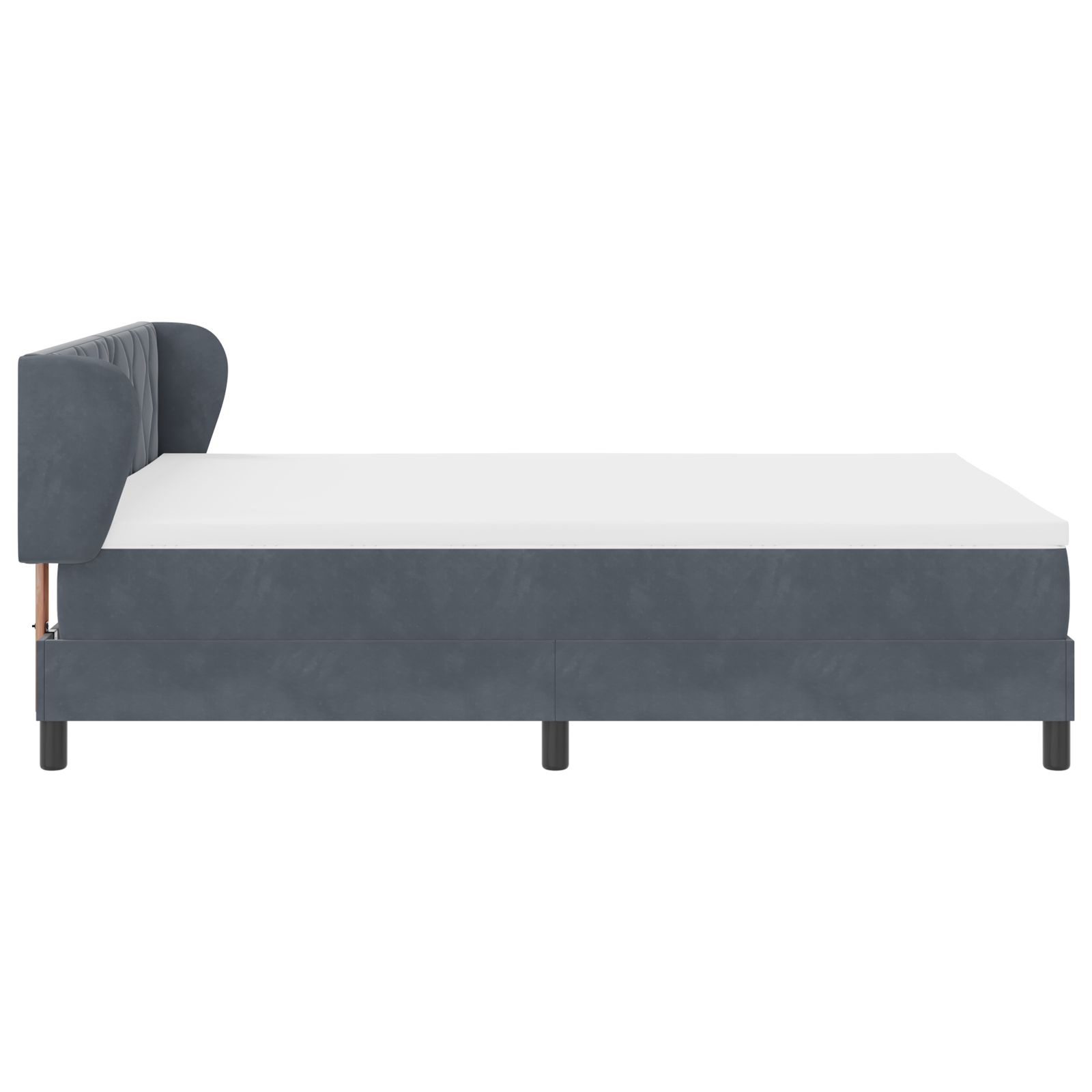 vidaXL Pat cu saltea cu arcuri Gri închis 80x200 cm Catifea Gri închis vidaXL Pat cu saltea cu arcuri Gri închis 80x200 cm Catifea Gri închis