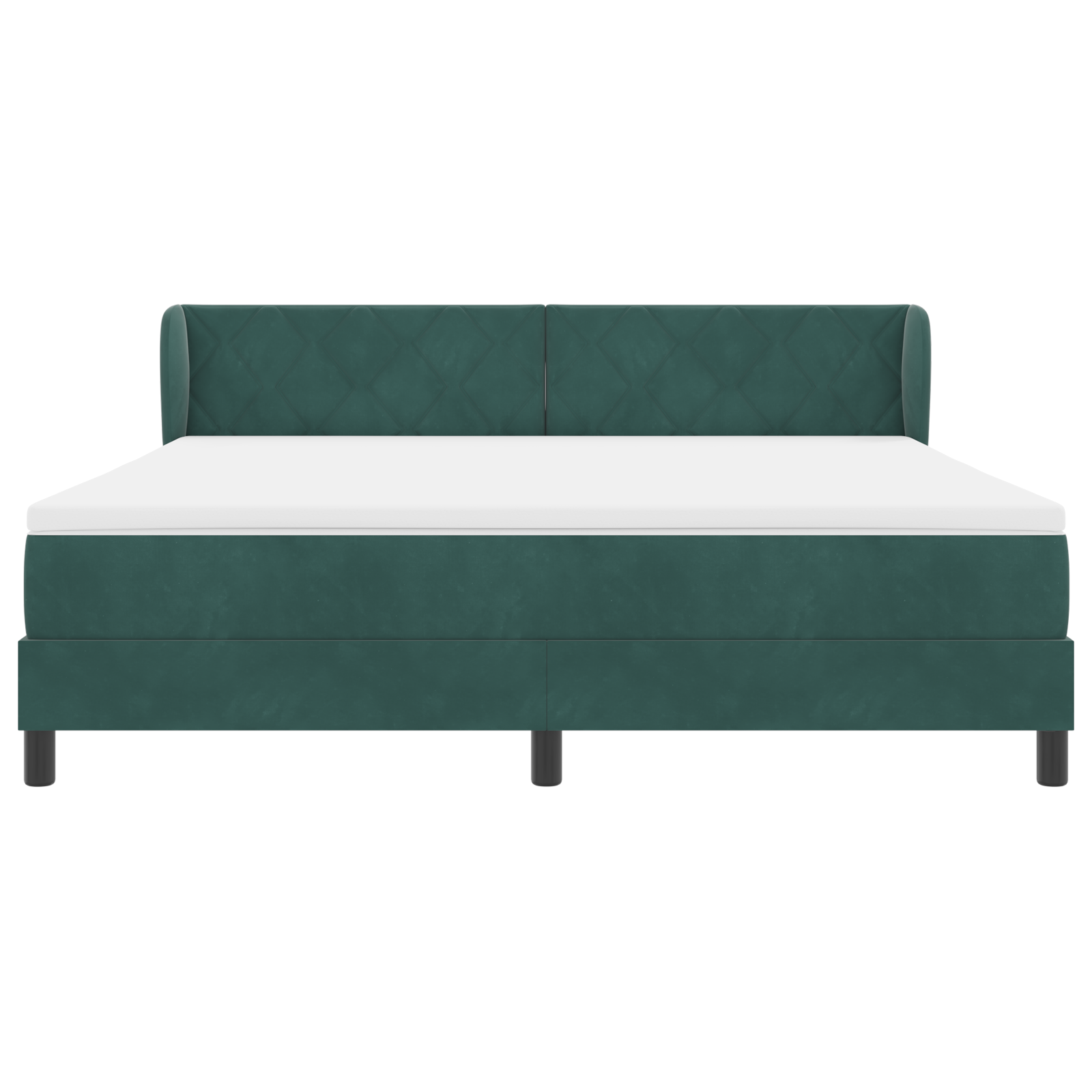 Pat Box Spring vidaXL cu Saltea Verde Întunecat 180x200 cm Catifea Pat Box Spring vidaXL cu Saltea Verde Întunecat 180x200 cm Catifea