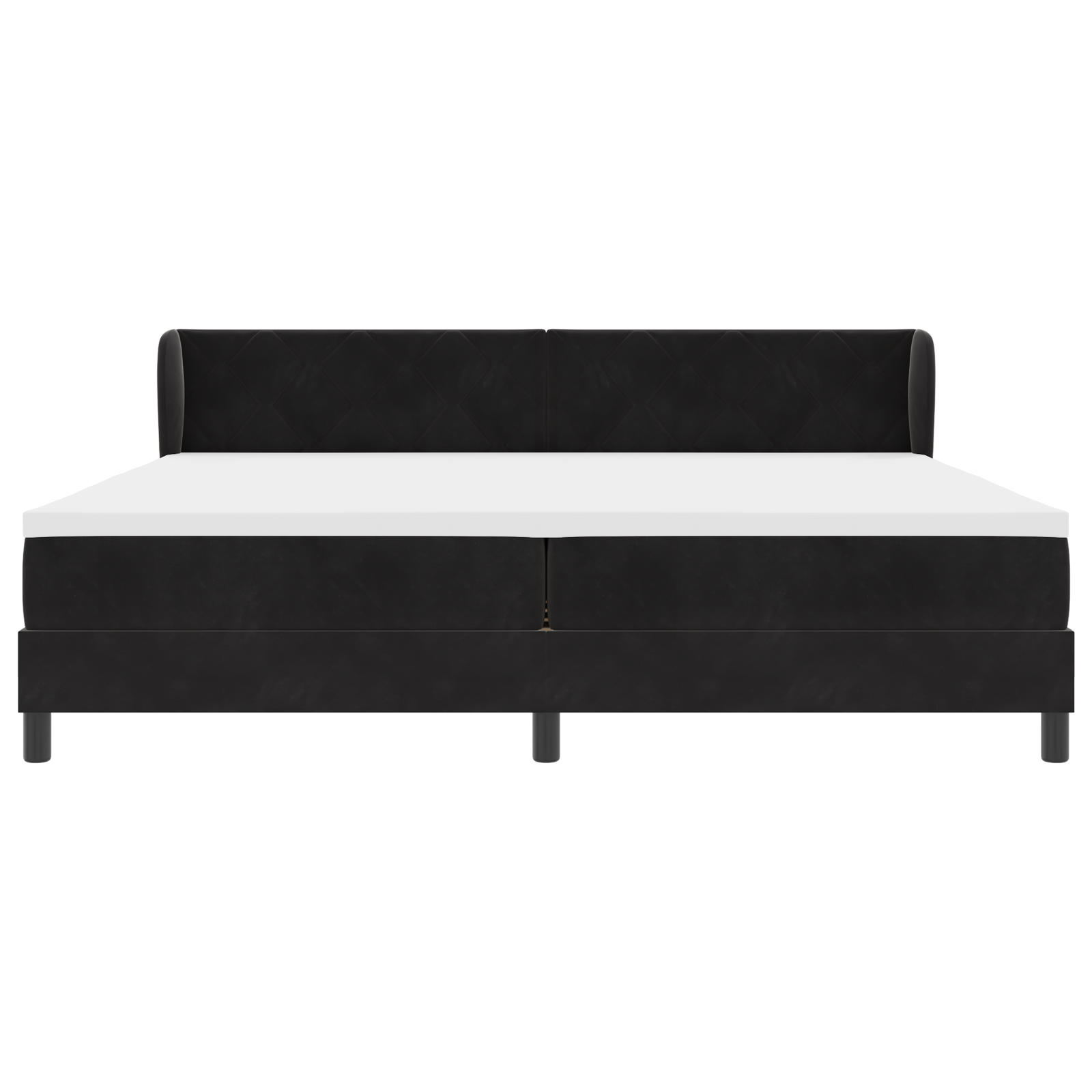 vidaXL Pat cu saltea cu arcuri Gri închis 80x200 cm Catifea Negru