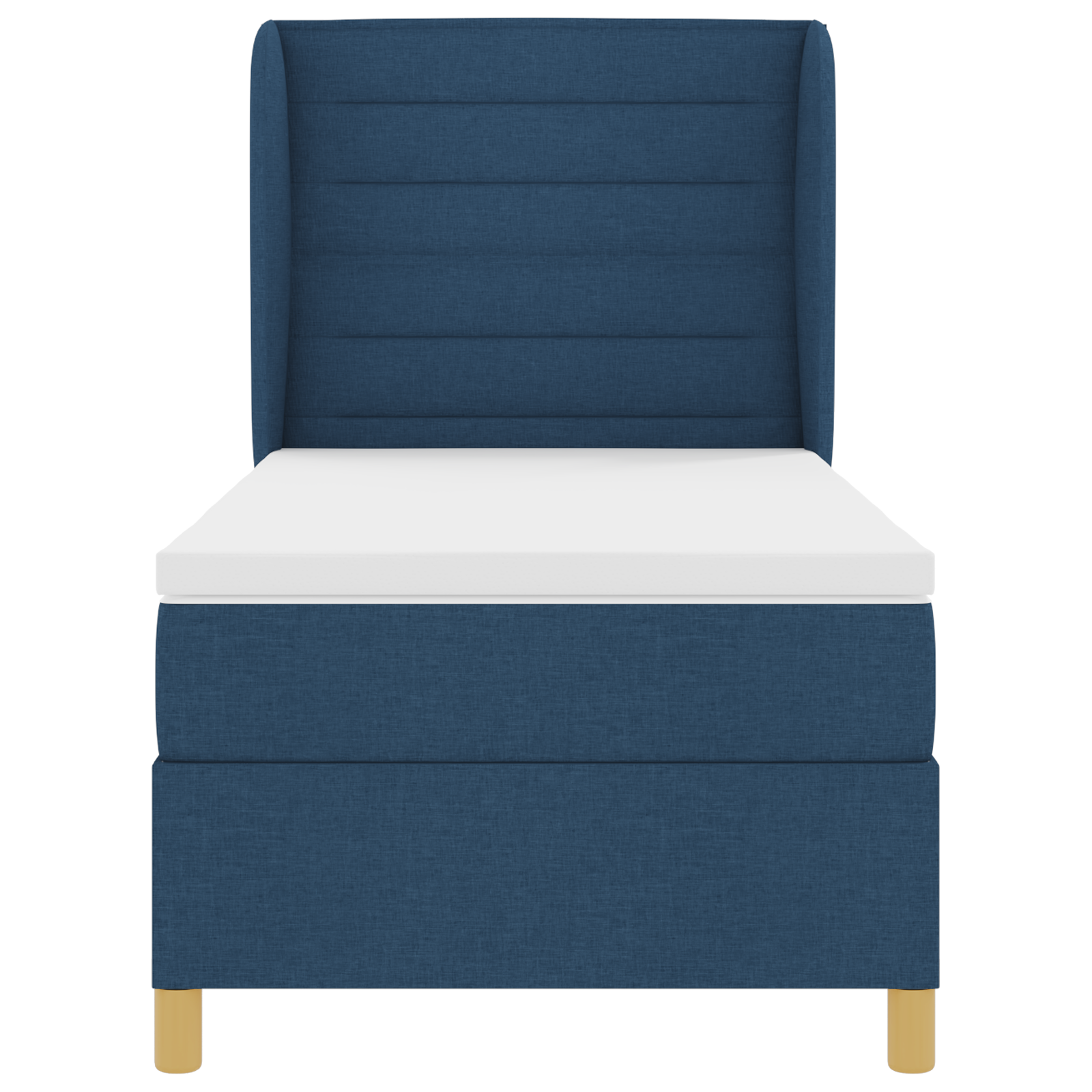 vidaXL Pat cu saltea cu arcuri Gri închis 90x190 cm cu saltea albastru vidaXL Pat cu saltea cu arcuri Gri închis 90x190 cm cu saltea albastru